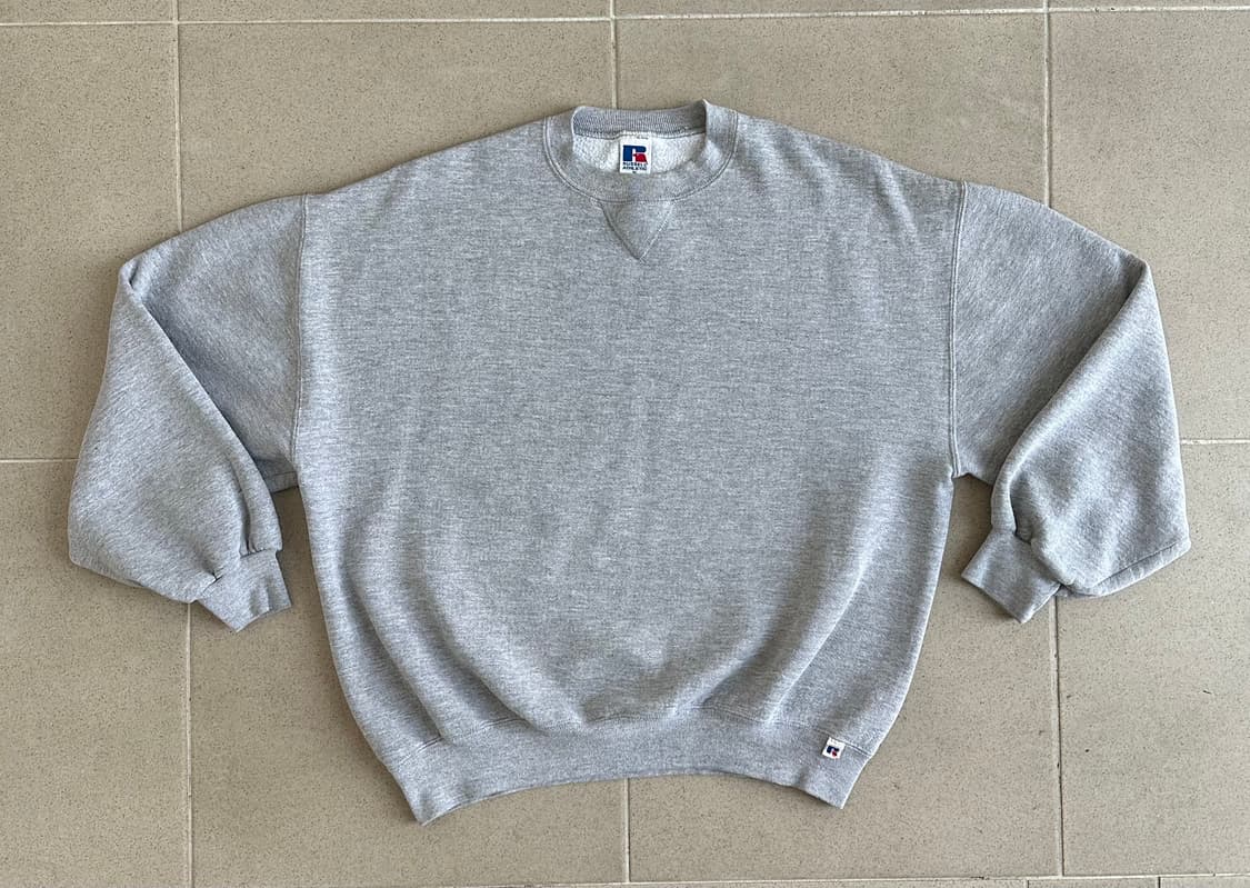 90s 빈티지 러셀 스웻셔츠 그레이 XL 🇺🇸 상품이미지1