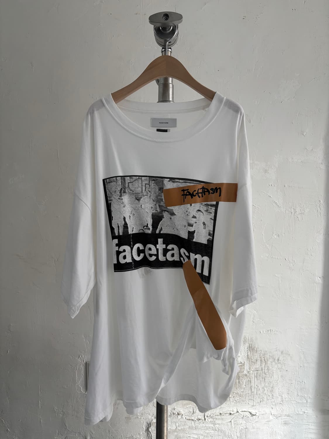 Facetasm 파세타즘 테이프 오버 화이트 티셔츠 상품이미지5