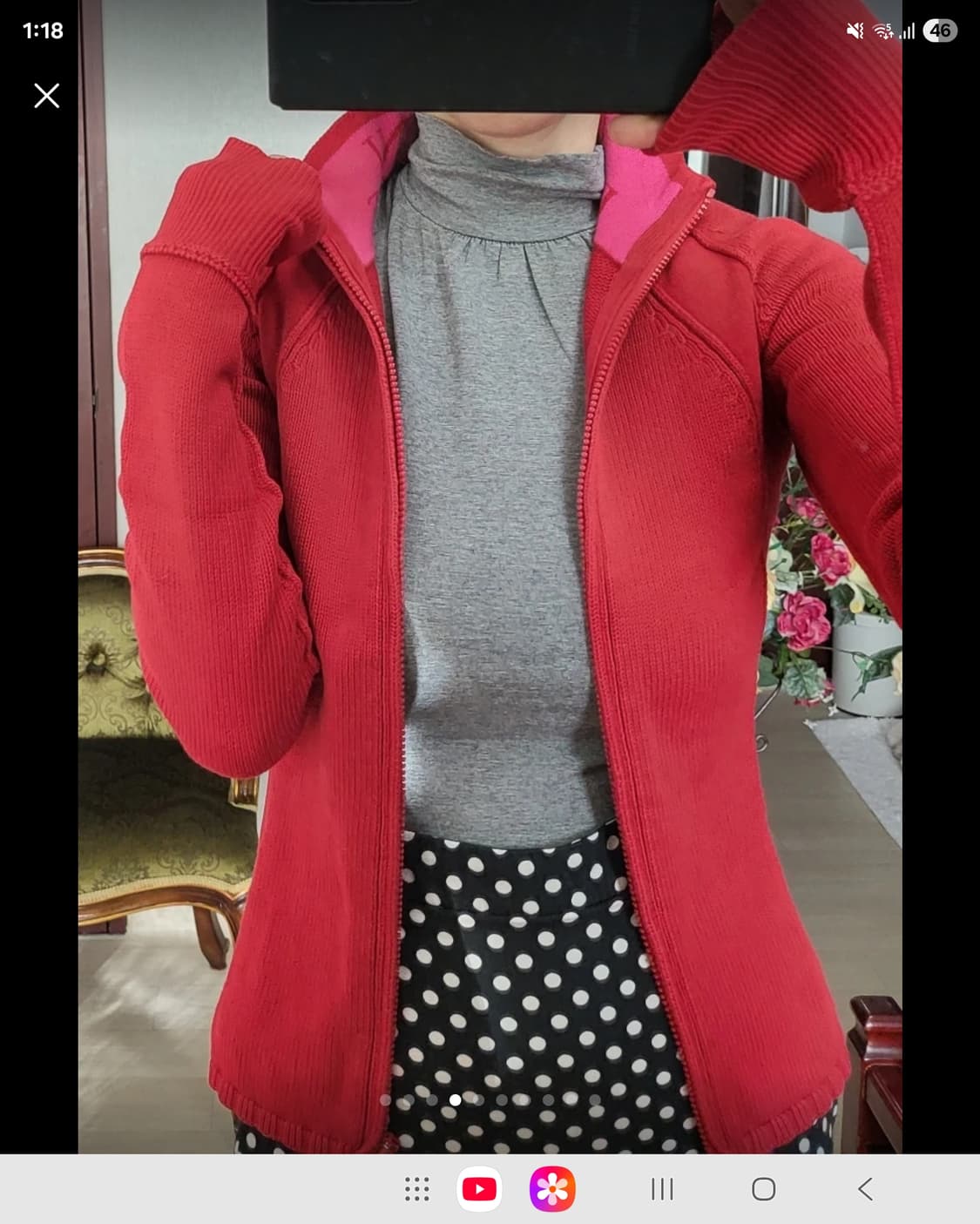 프랑스 모르간 터틀넥 모달 셔츠 그레이  상품이미지3