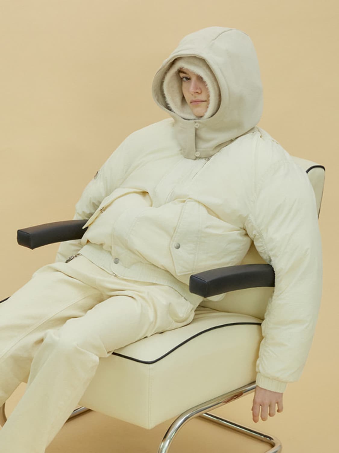 13MONTH 후드 패딩 아이보리 상품이미지3