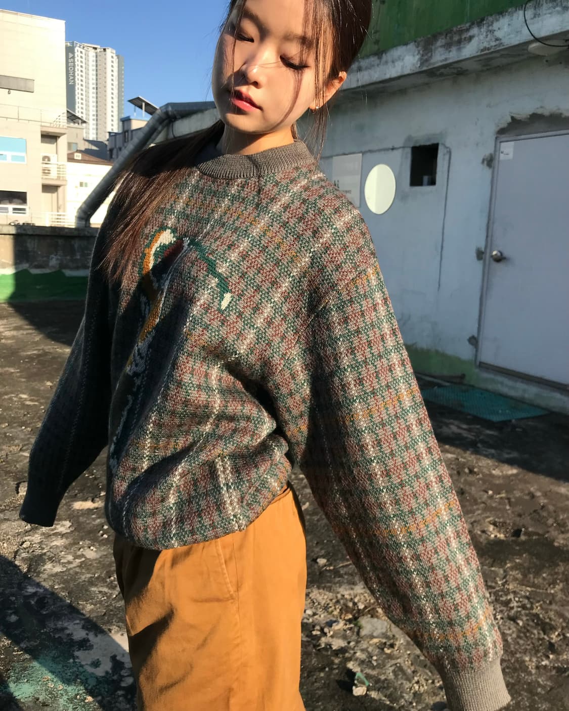 골프 체크 니트  상품이미지3