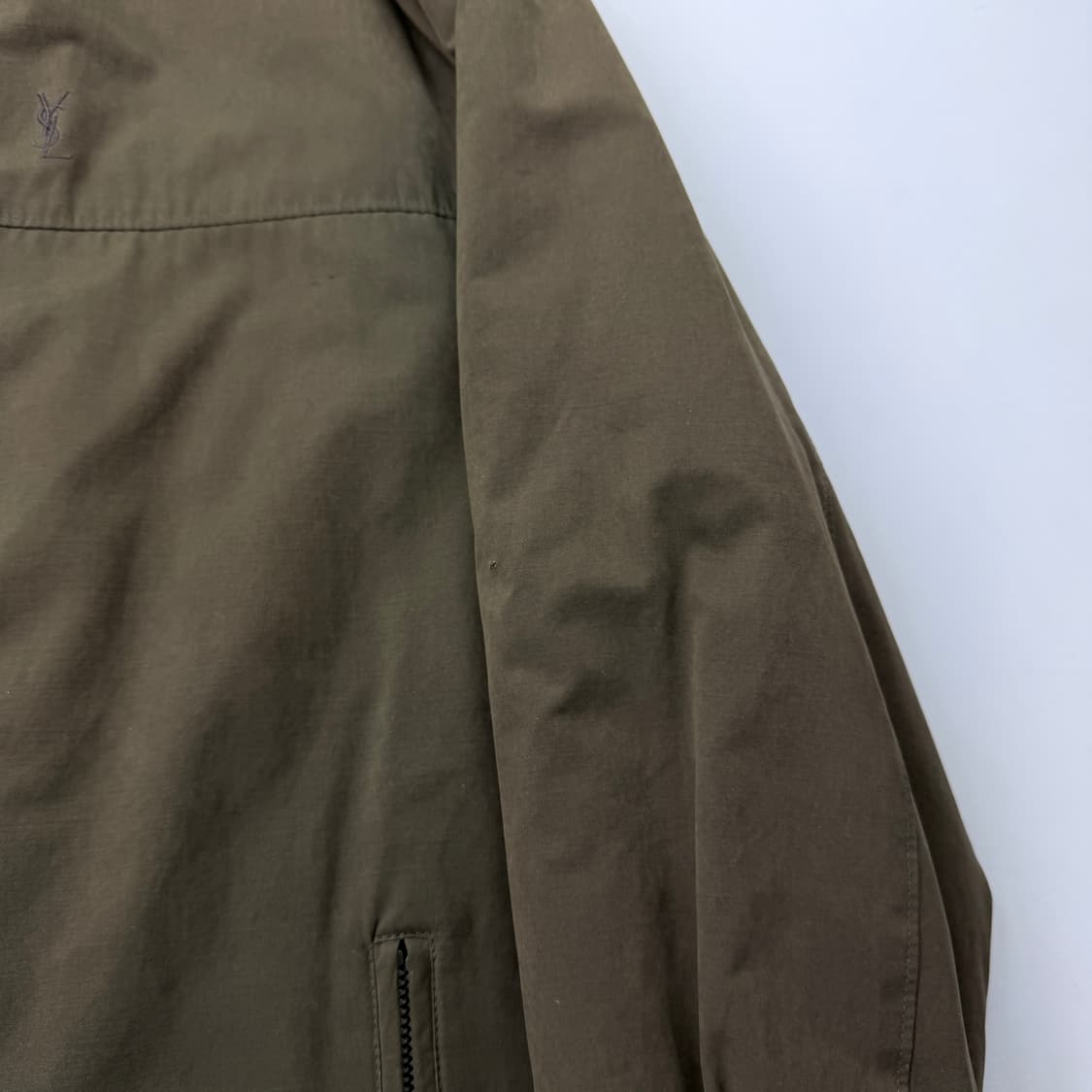 Ysl 이브생로랑 카키 폴리쉘 사파리 자켓 상품이미지3