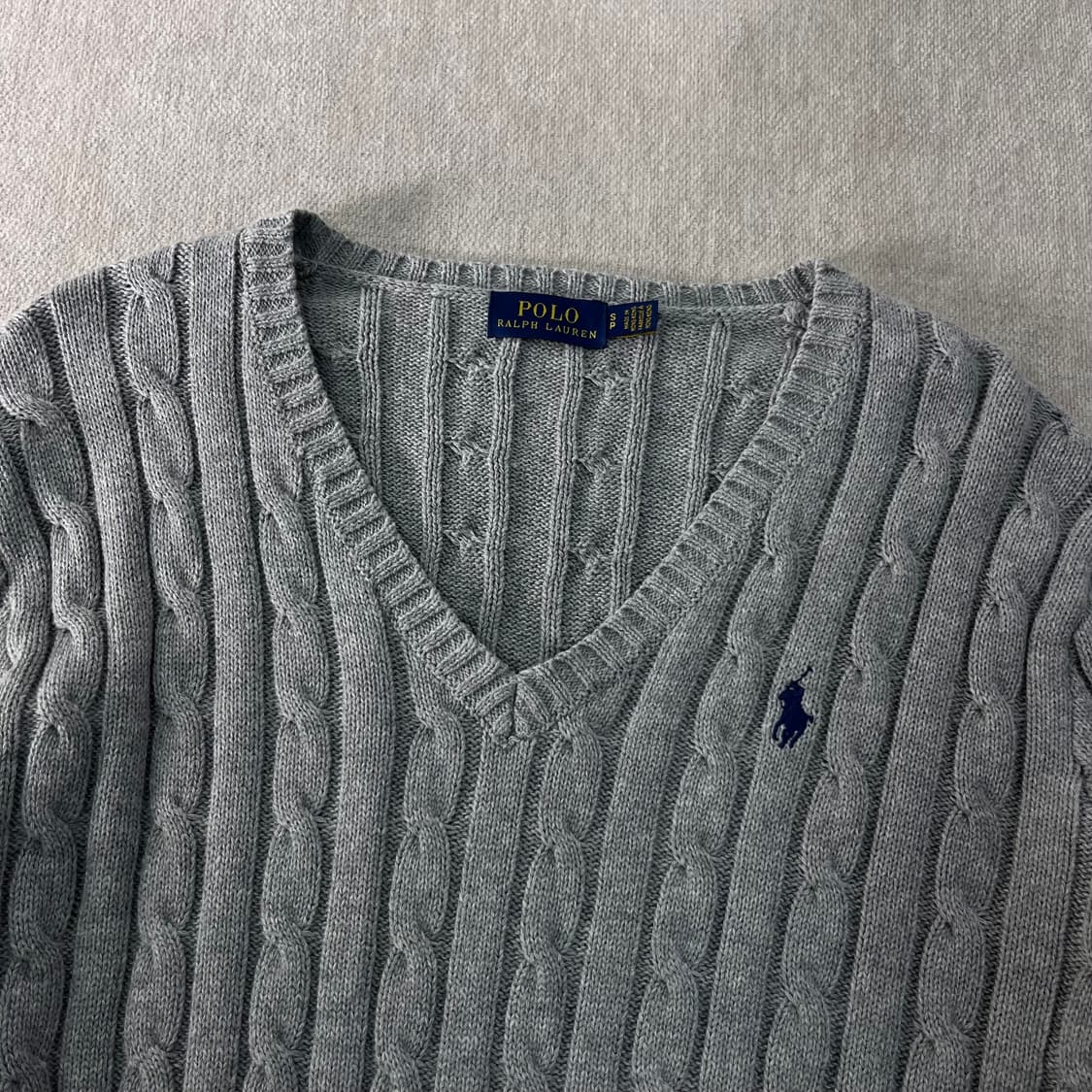 W100 폴로랄프로렌 꽈배기 브이넥 니트 상품이미지2