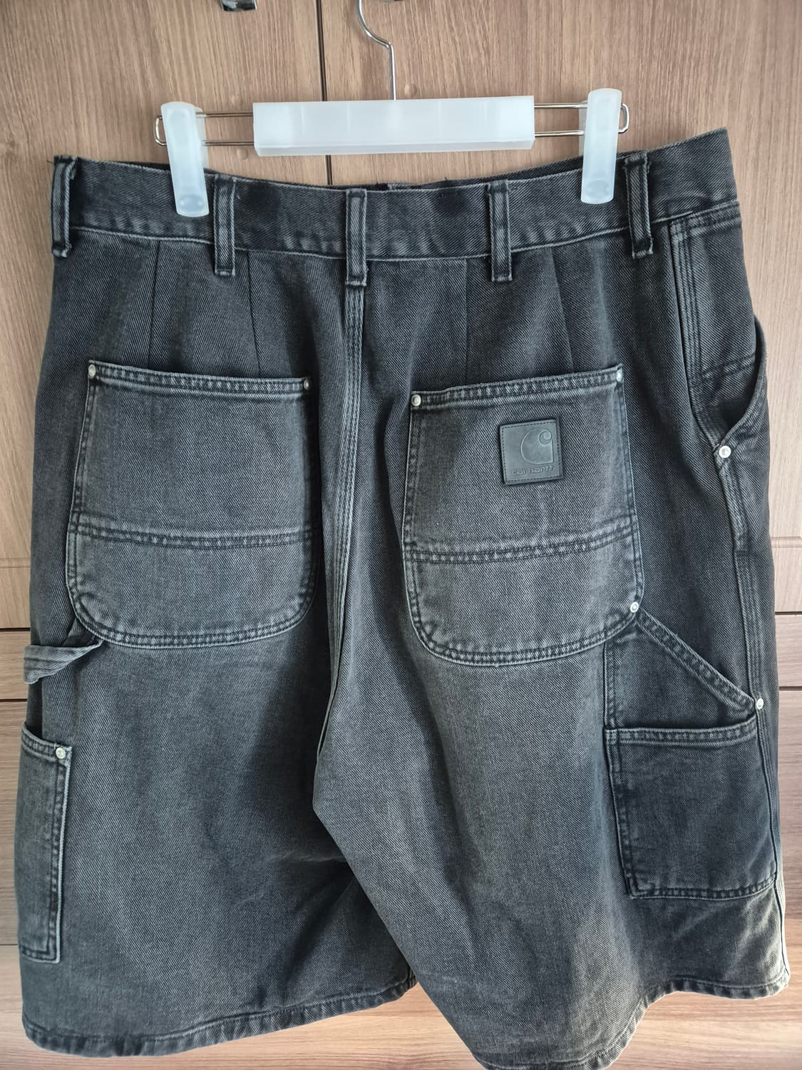 칼하트 윕 리벳 쇼츠 블랙 스톤 워시드 XL 상품이미지3