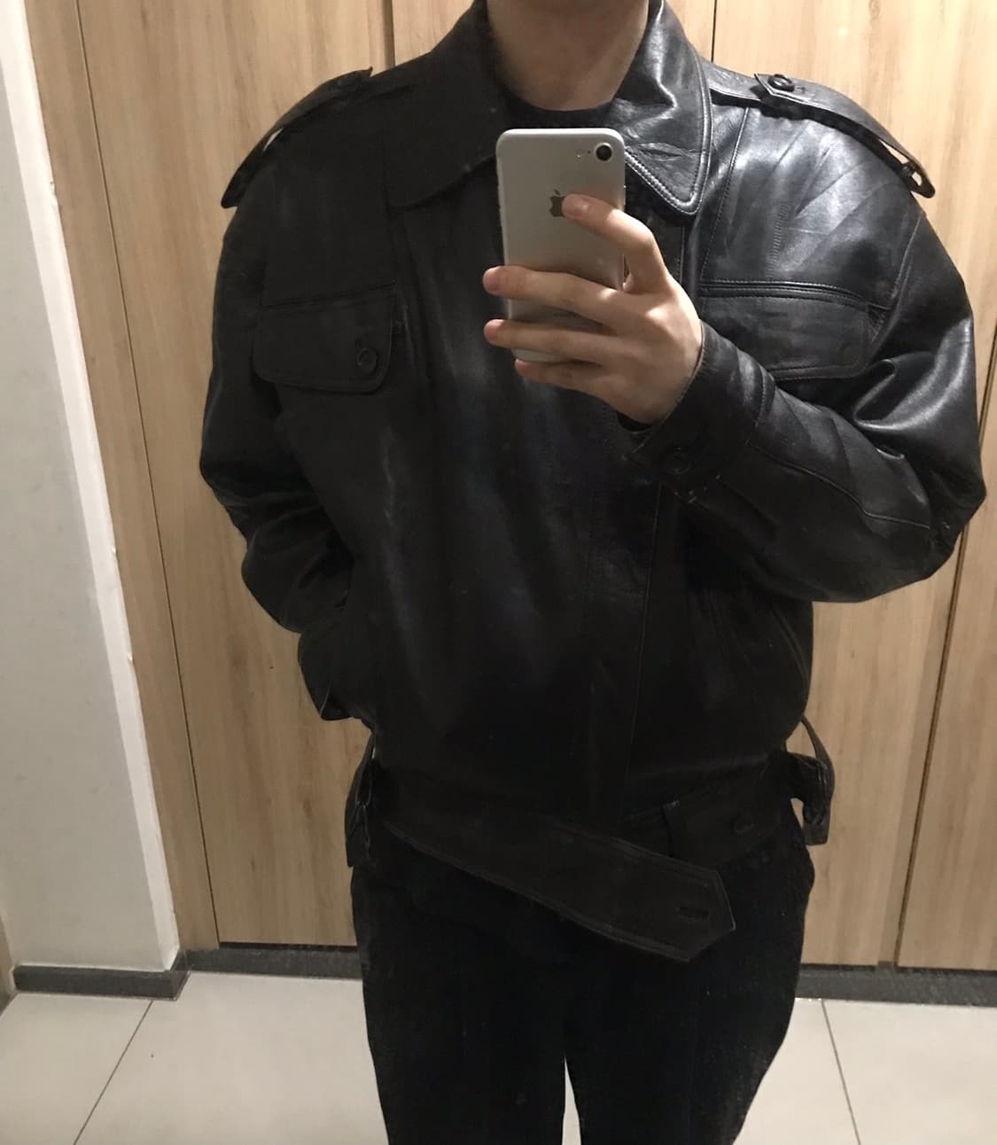 착샷O) 90's 소가죽 레더 자켓 Leather Jacket 상품이미지7