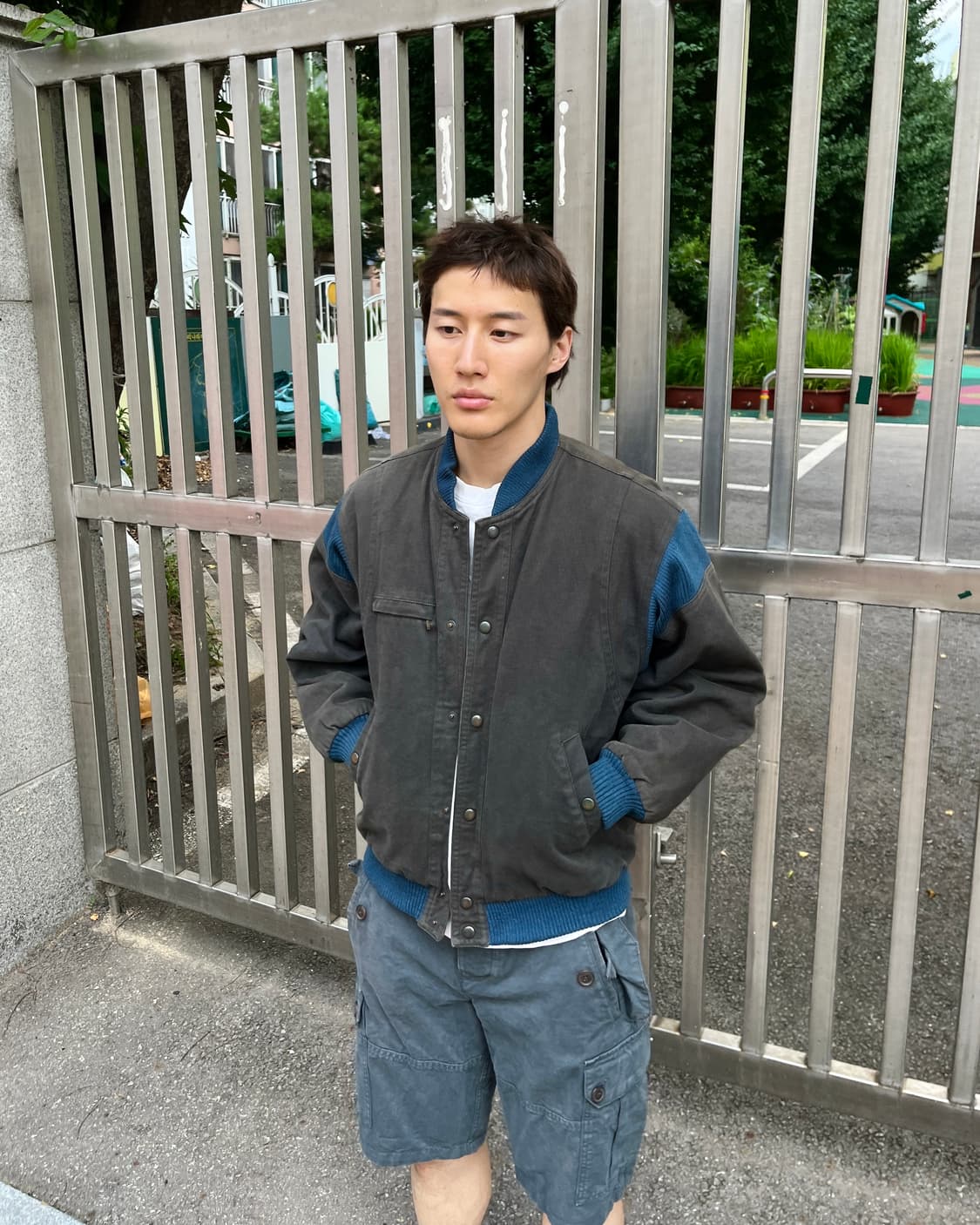 grunge sports snap bomber 상품이미지5