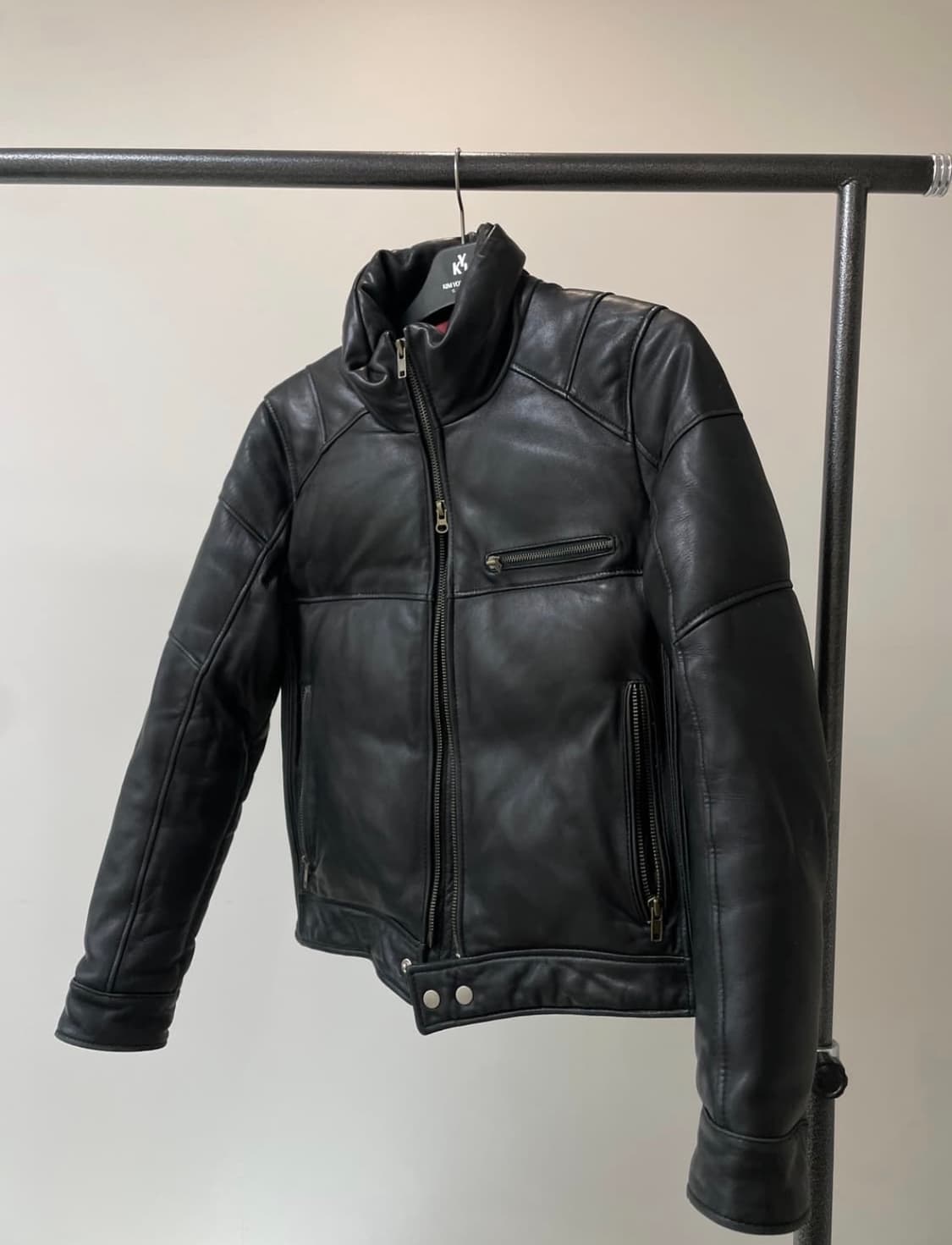 (L) 락시크 바이커 가죽 패딩 상품이미지5