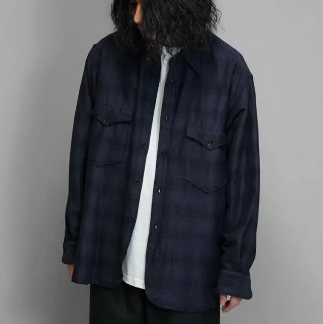 COMOLI 코모리 울 실크 워크 셔츠 3 상품이미지3