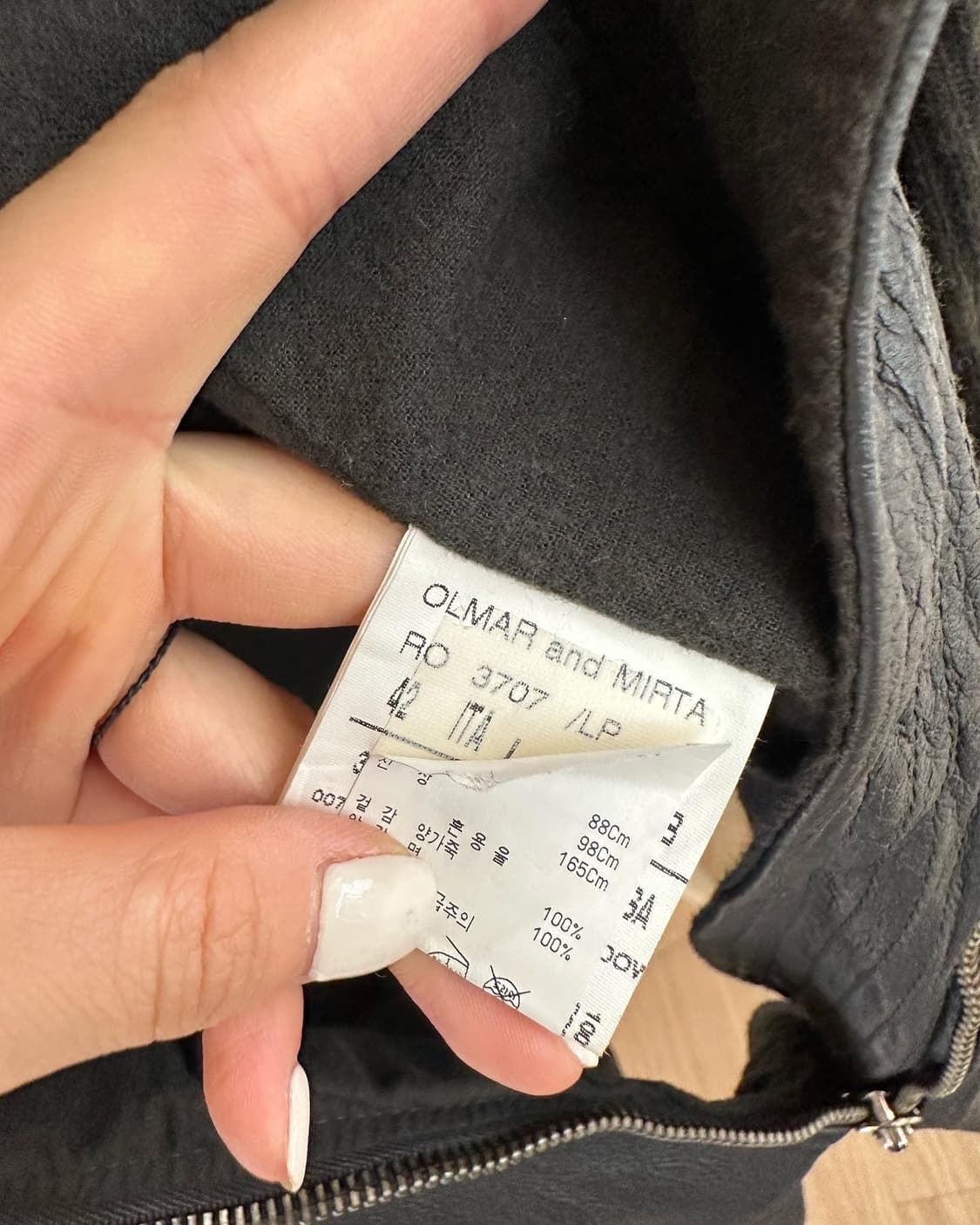 릭 오웬스 블랙 쉽스킨 레더 자켓  상품이미지7