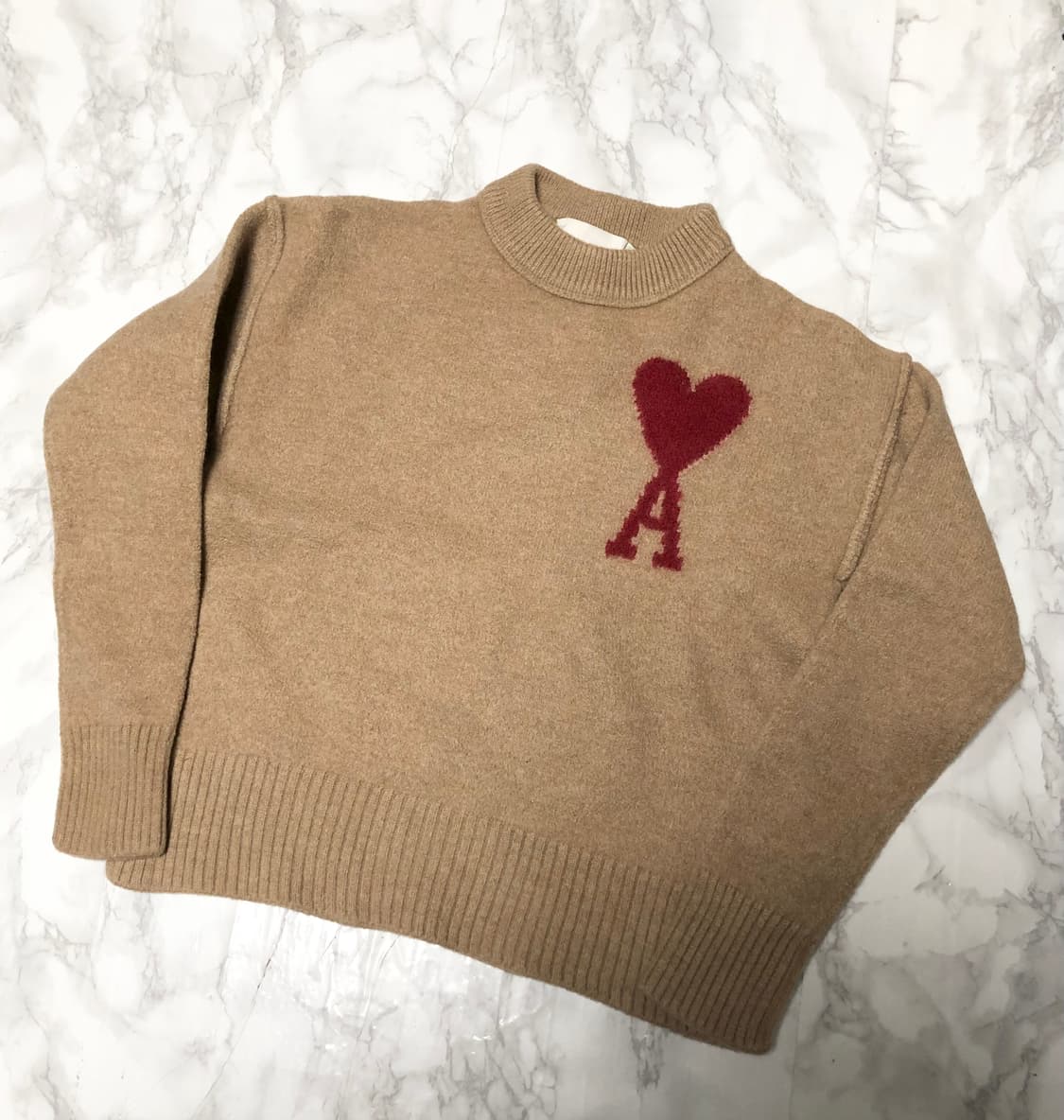 아미 빅로고 하트 니트 스웨터 상태굿 여성용  상품이미지1