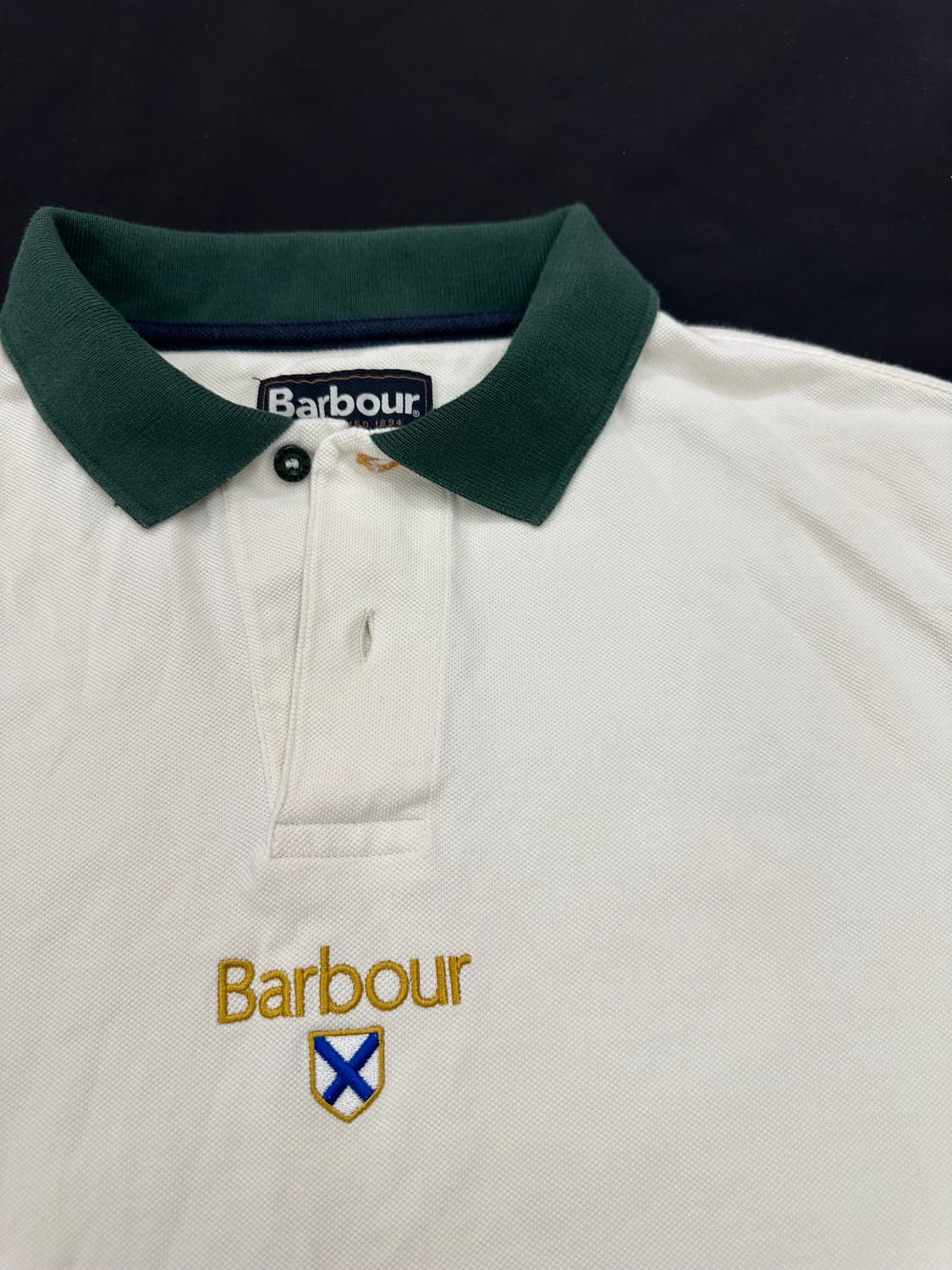 바버( Barbour) 클래식 자수 로고 카라티 (사이즈 L) 상품이미지2