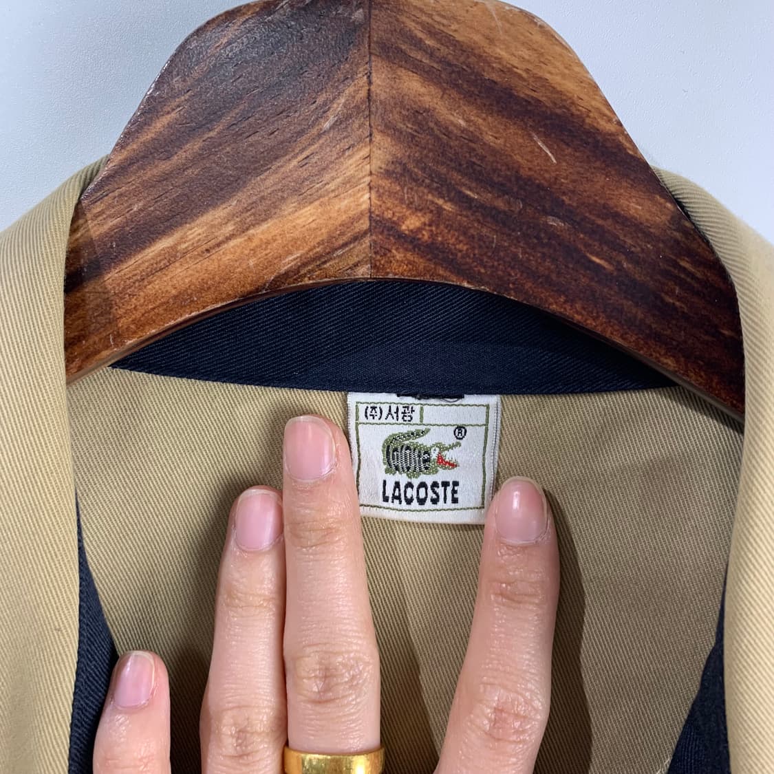 라코스테 금장 베이지 해링턴 스윙톱 자켓 상품이미지5