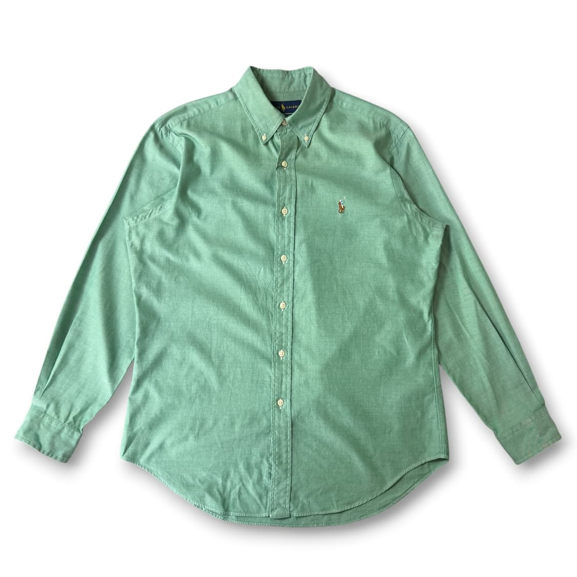 (100) 폴로랄프로렌 민트그린 클래식핏 코튼 셔츠 L 상품이미지1