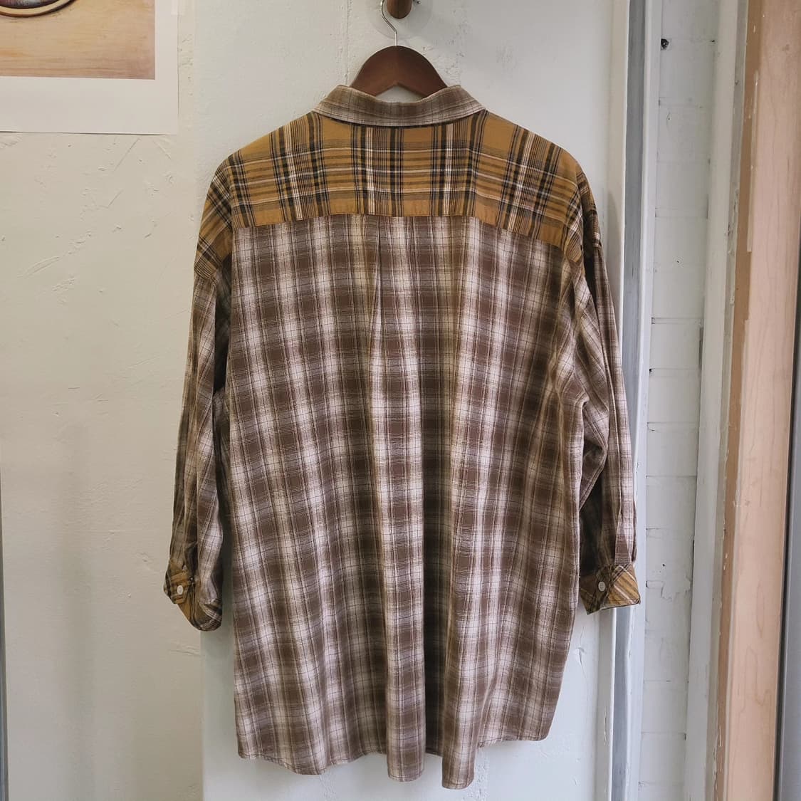 Gentle is.. 패치워크 면셔츠 상품이미지7