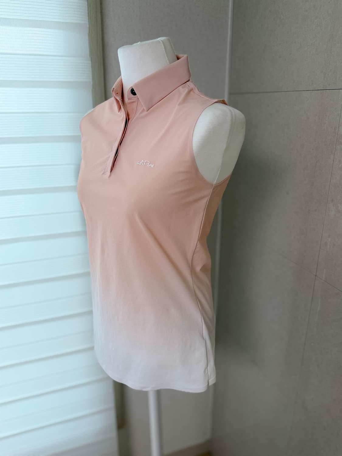 아디다스골프 아디퓨어 핑크색 민소매 나시 카라 티셔츠 XS 상품이미지2