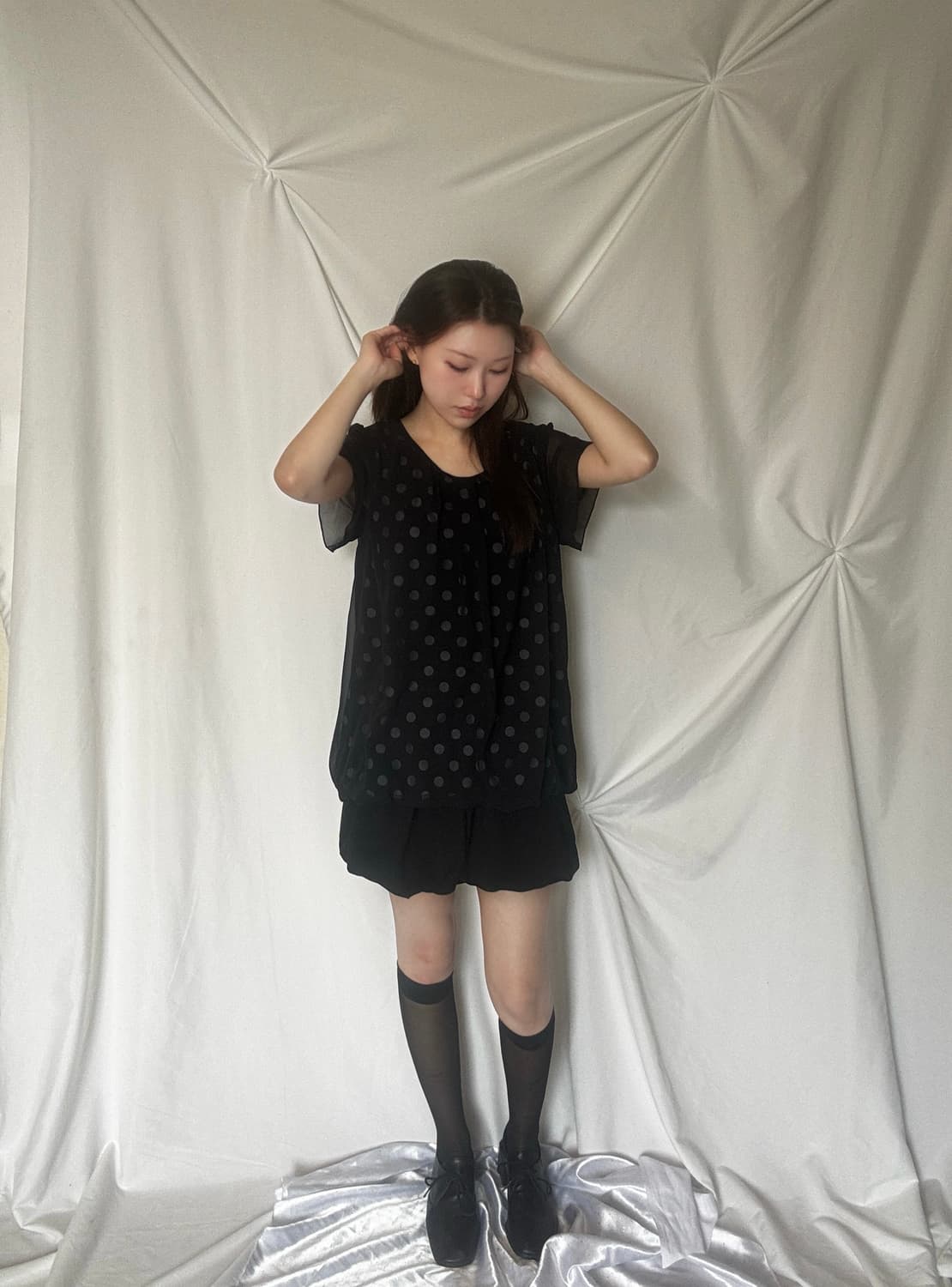 도트 블라우스 상품이미지2