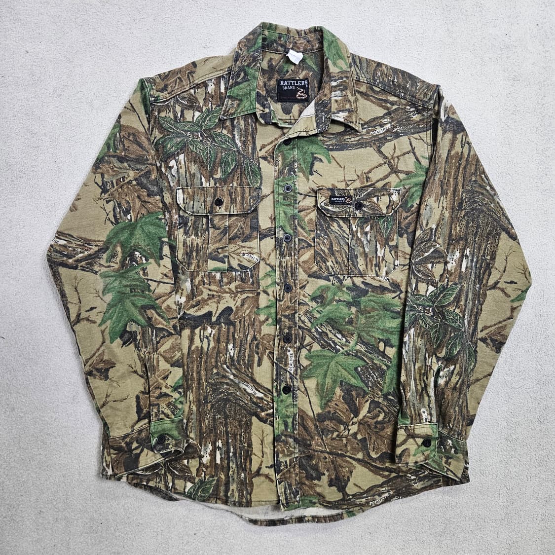 90s 리얼트리 몰스킨 셔츠 L Made in USA 상품이미지1