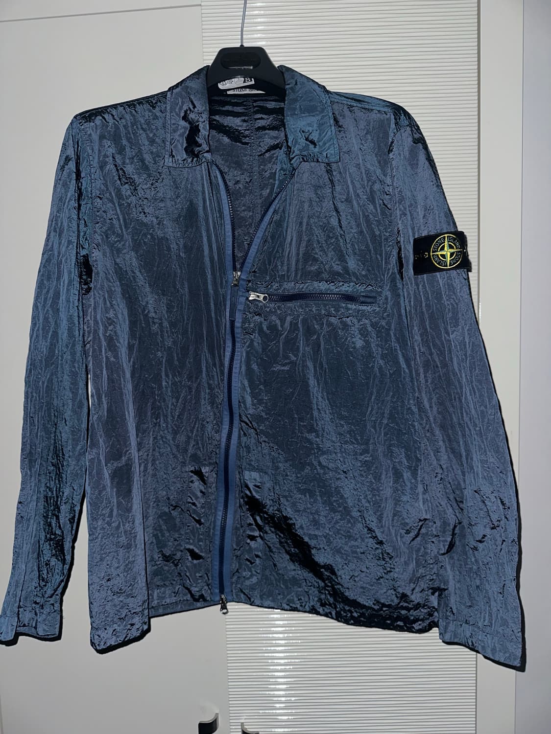 스톤아일랜드 나일론 메탈 오버셔츠 블루 XXL 상품이미지1
