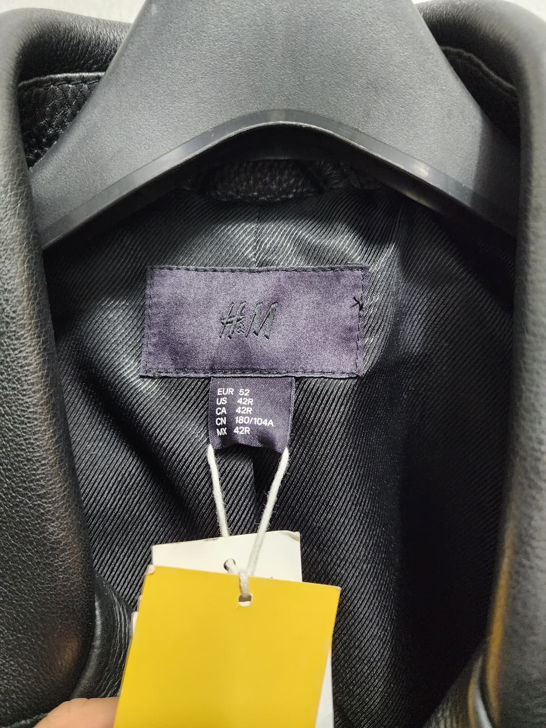 (새상품) H&M 30만원 리얼레더 소가죽 라이더자켓  상품이미지7