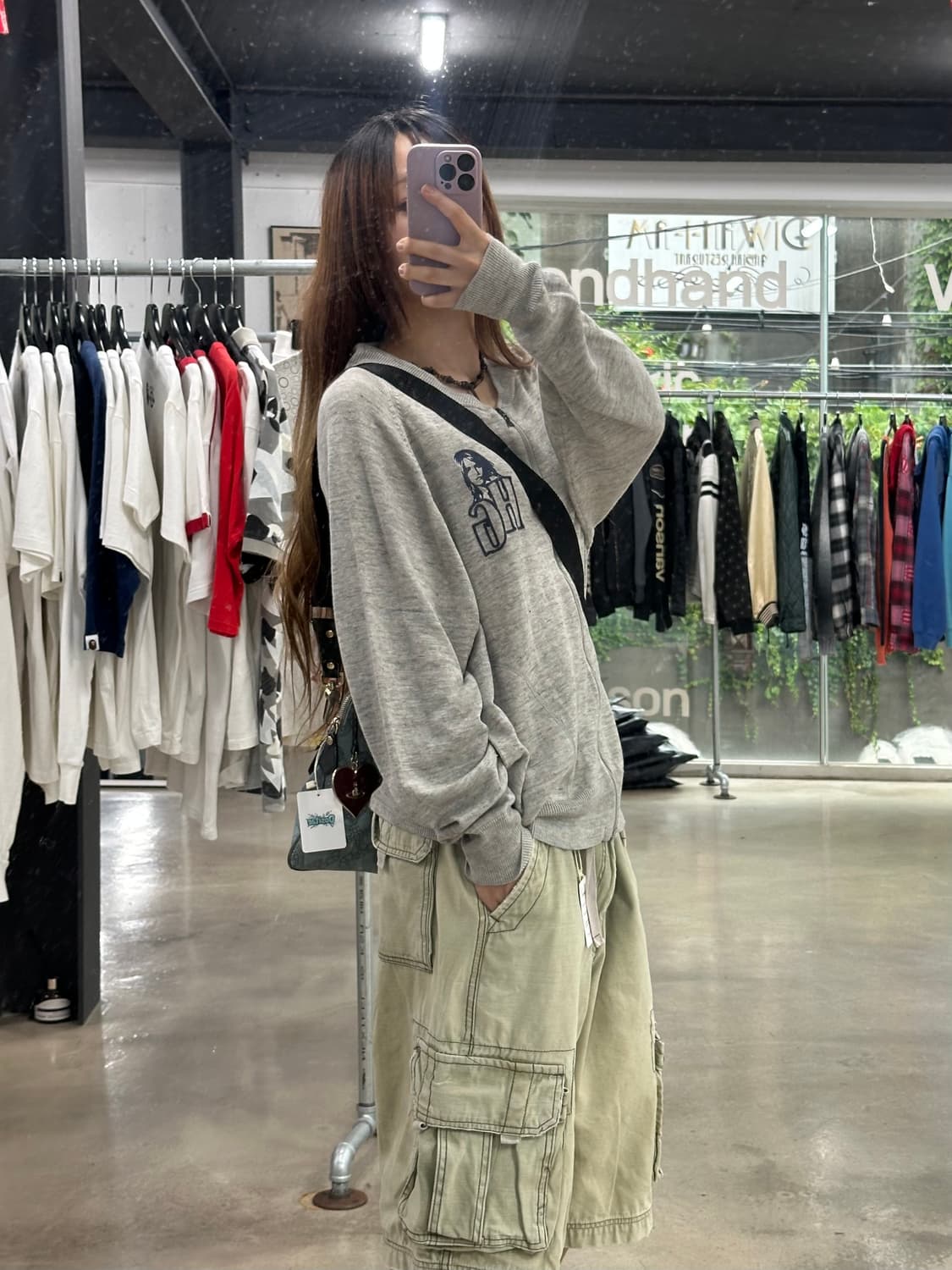 히스테릭글래머 프린팅 투웨이 집업 가디건 상품이미지3