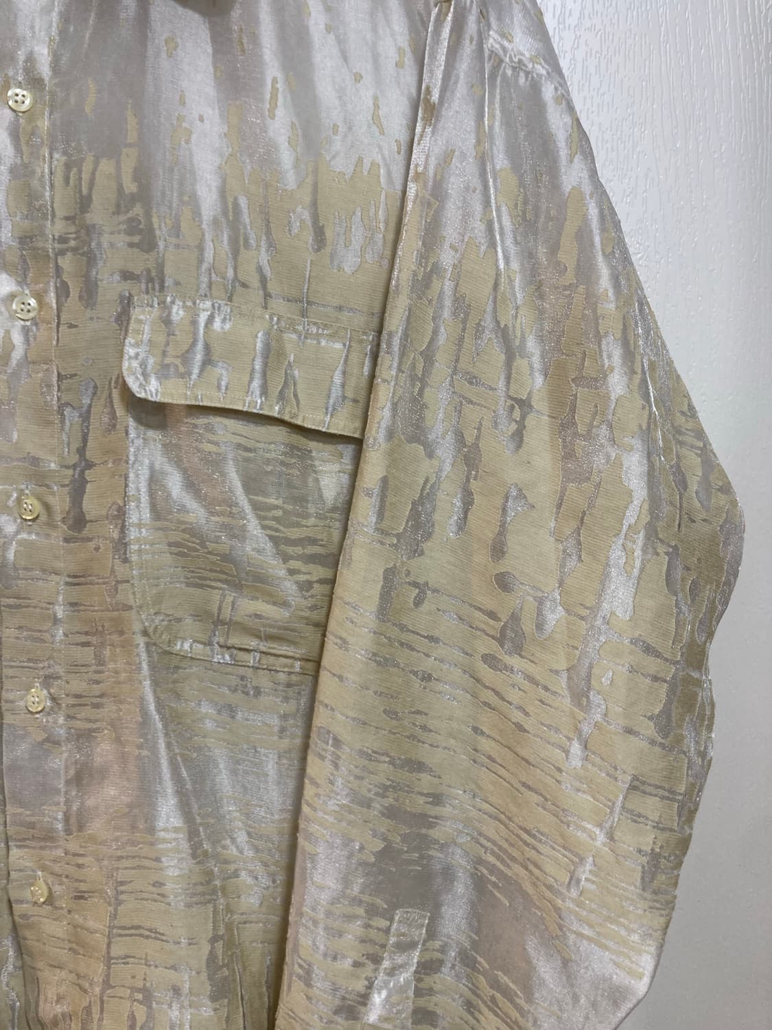 80s Calugi E Gianelli 시스루 패턴 셔츠 상품이미지5