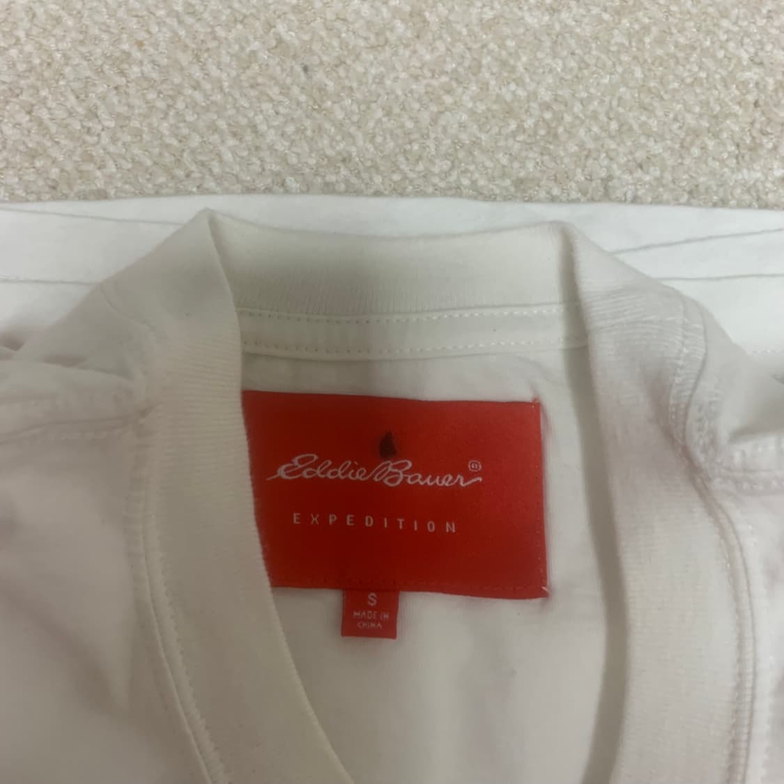 에디바우어 화이트 라운드 반팔티셔츠 105 상품이미지2