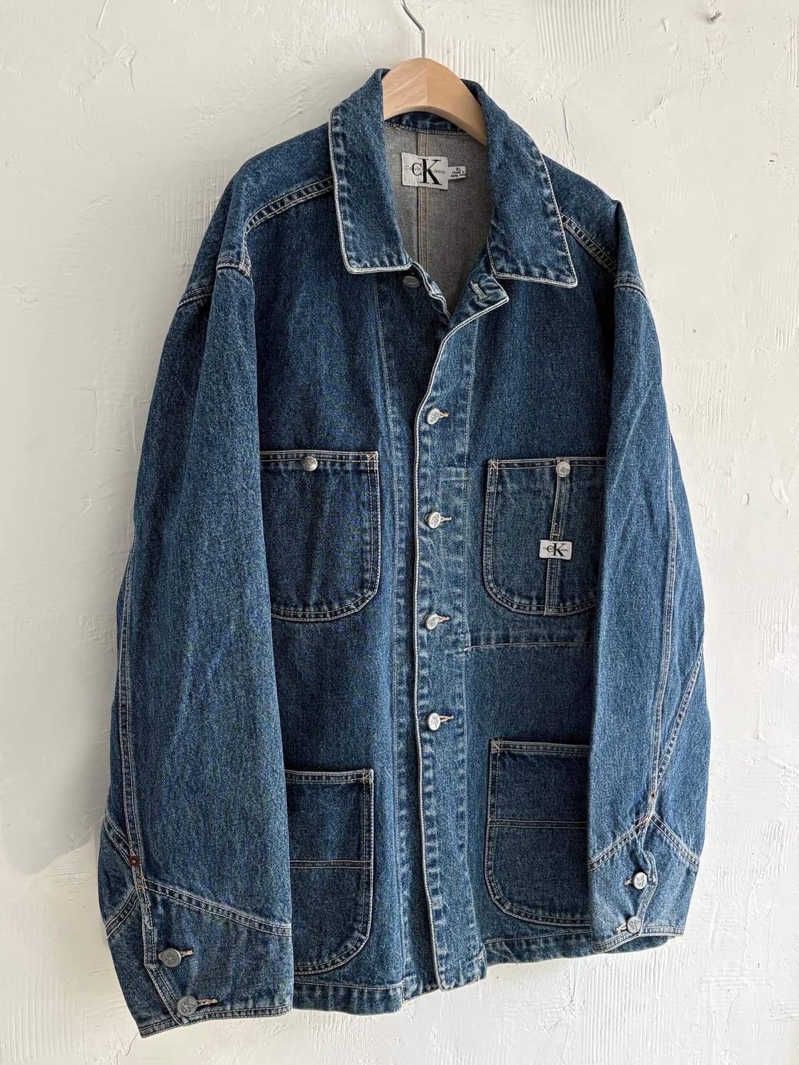 Calvin Klein Jeans 캘빈클라인 90‘s 데님 커버올 자켓  상품이미지1