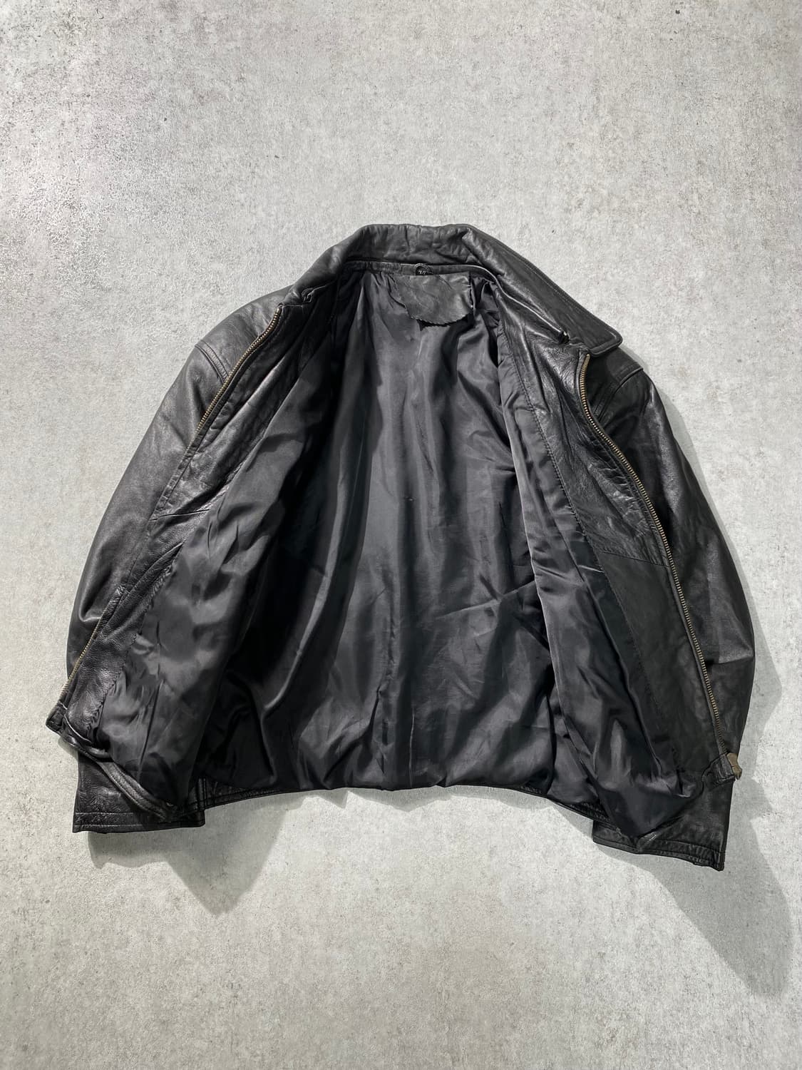 [S] 90s Vintage 빈티지 양가죽 크롭 레더 자켓 상품이미지4