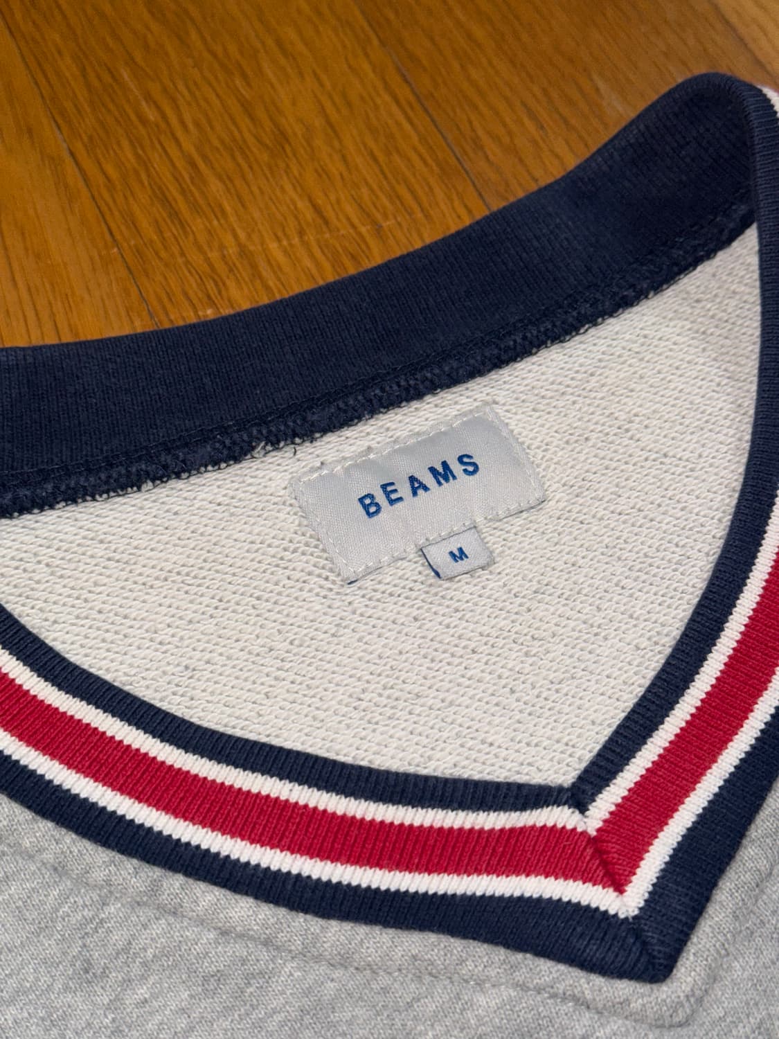 빔즈 BEAMS 브이넥 스웨터 맨투맨 M 100-105 상품이미지2