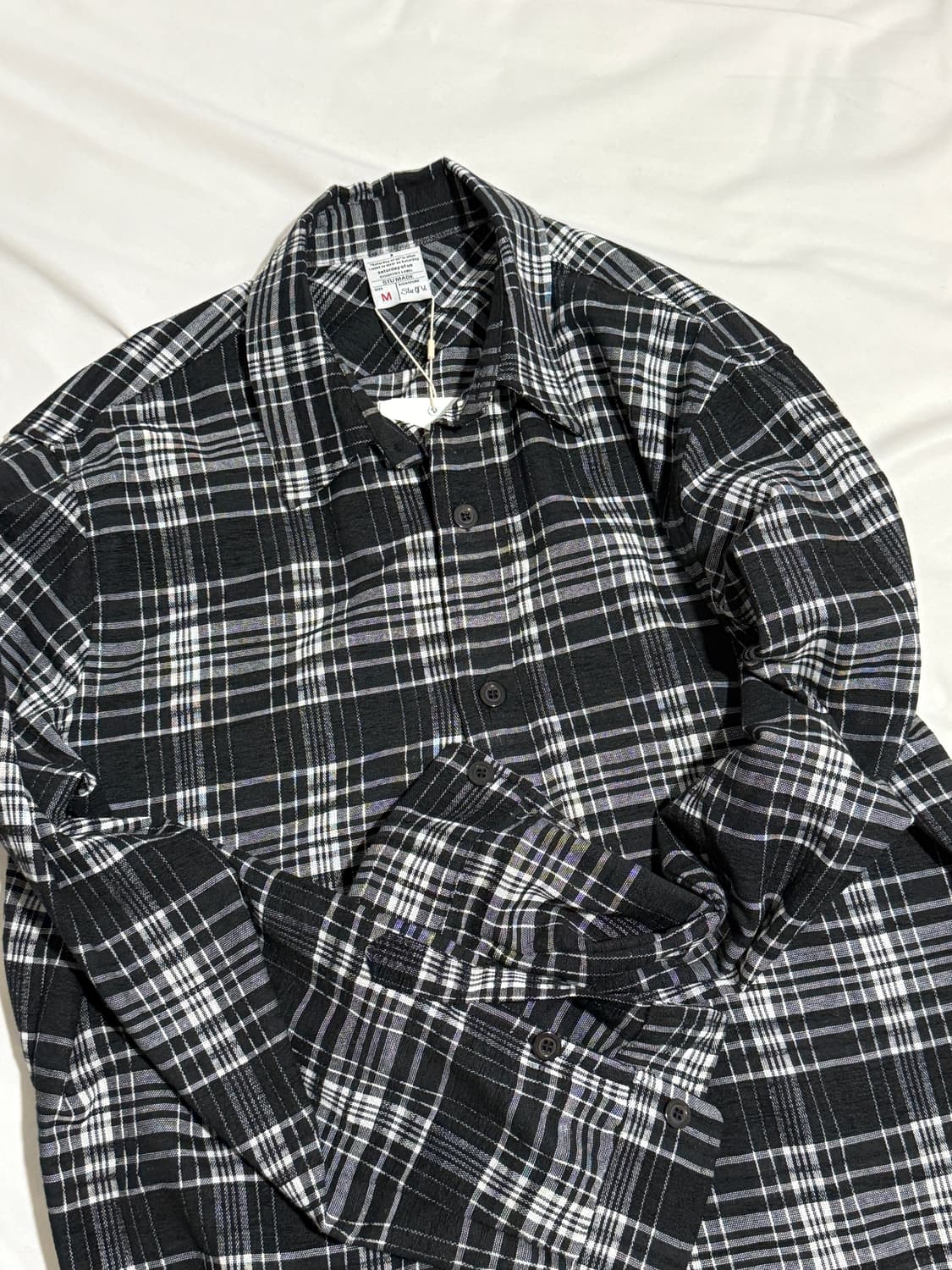 STU 에스티유 체크 셔츠 블랙  상품이미지3