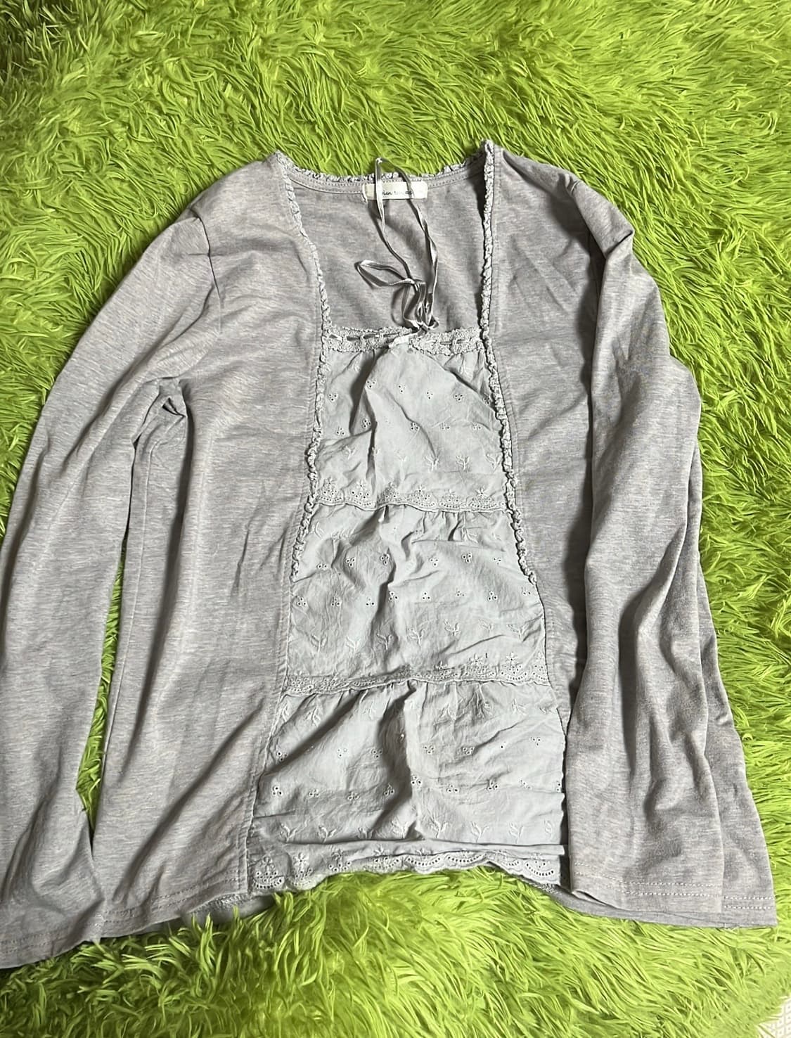 핀터레스트깔 레이어드 레이스티 상품이미지1