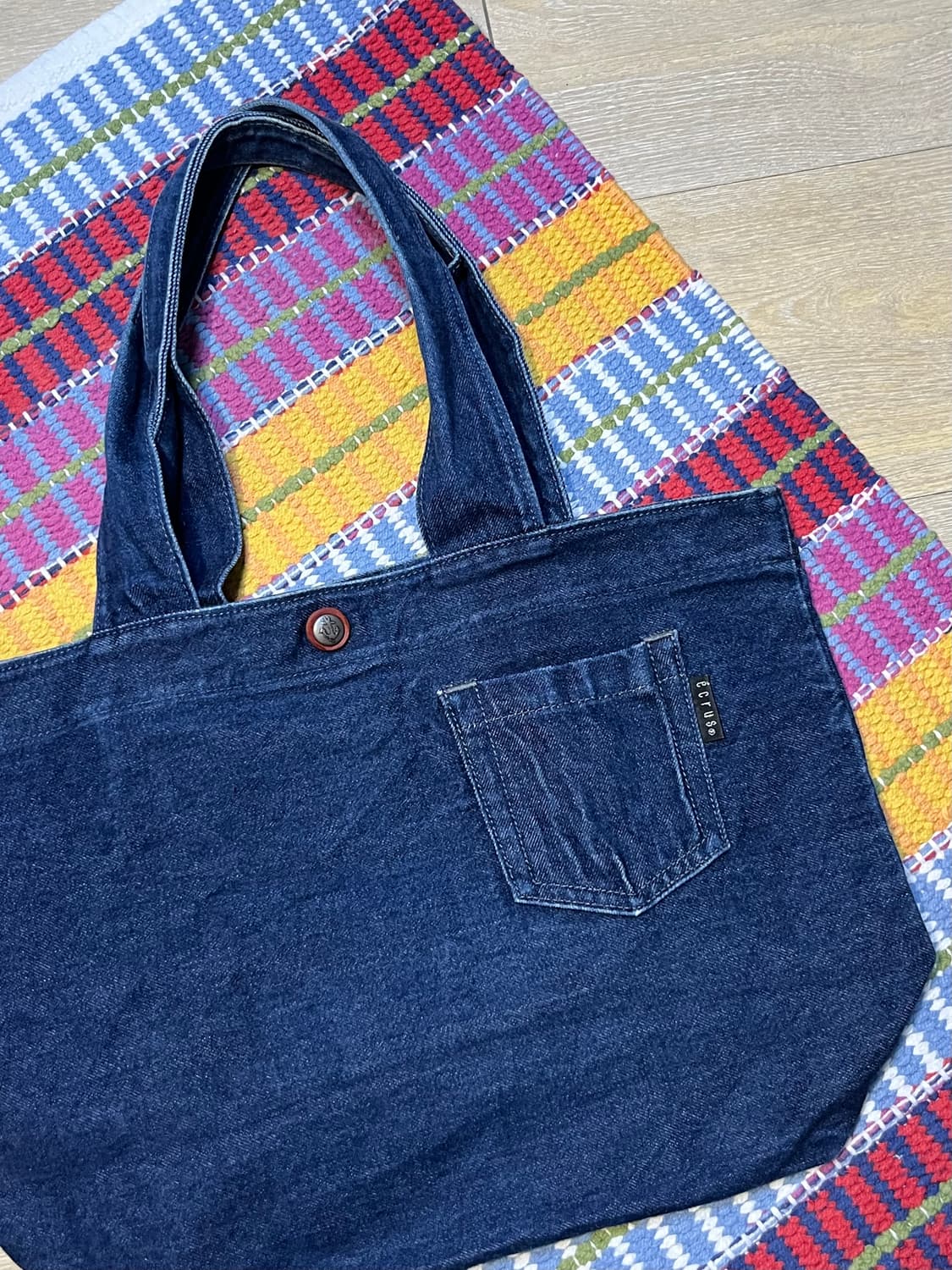 포켓 데님 토트백 상품이미지1