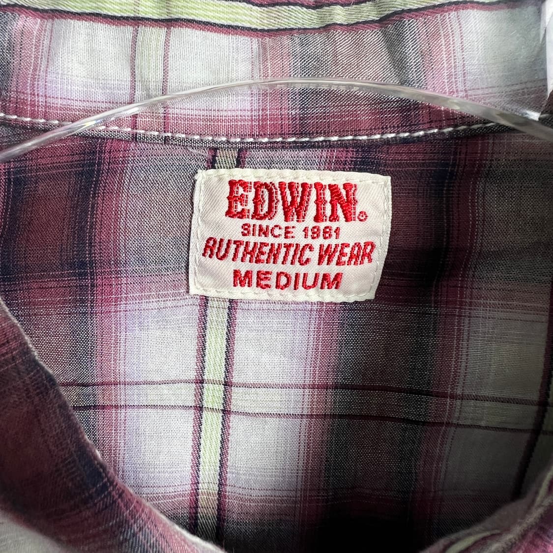 Edwin 에드윈 빈티지 체크 웨스턴 반팔 셔츠 M 상품이미지4