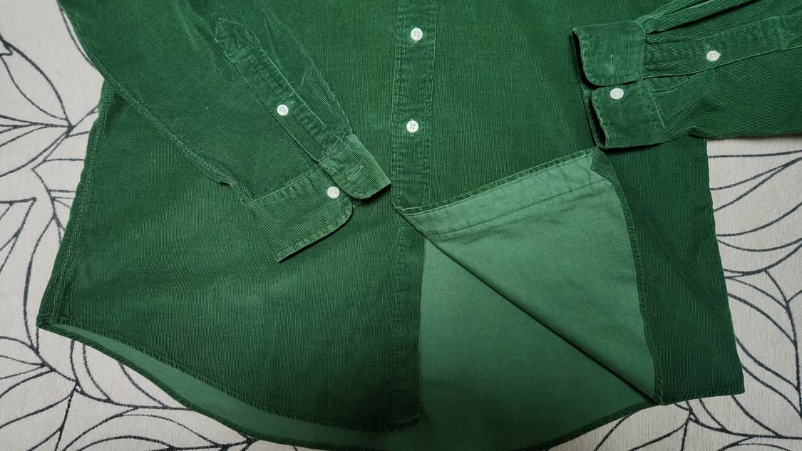 폴로 랄프로렌 코듀로이 커스텀핏 셔츠 그린 L 110사이즈 상품이미지4