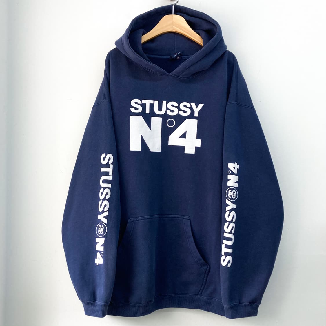 스투시 90s No.4 오버사이즈 네이비 스웻 후드티 상품이미지2