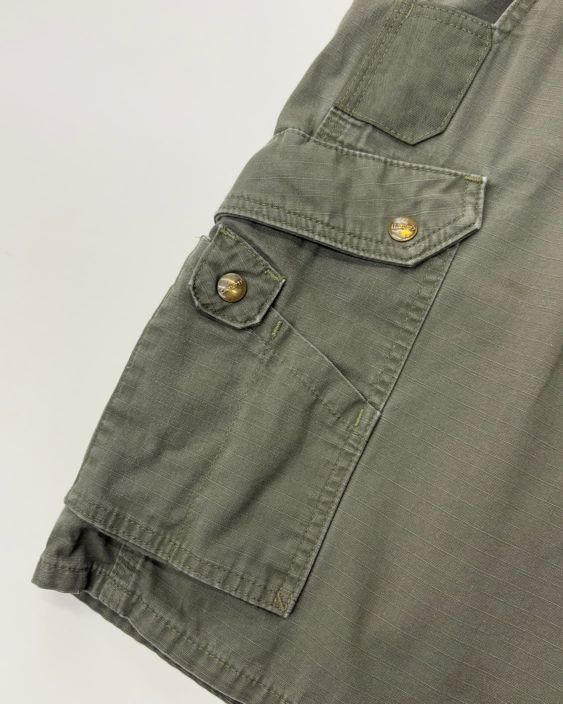 Carhartt 칼하트 카키그레이컬러 카고 쇼츠 상품이미지4