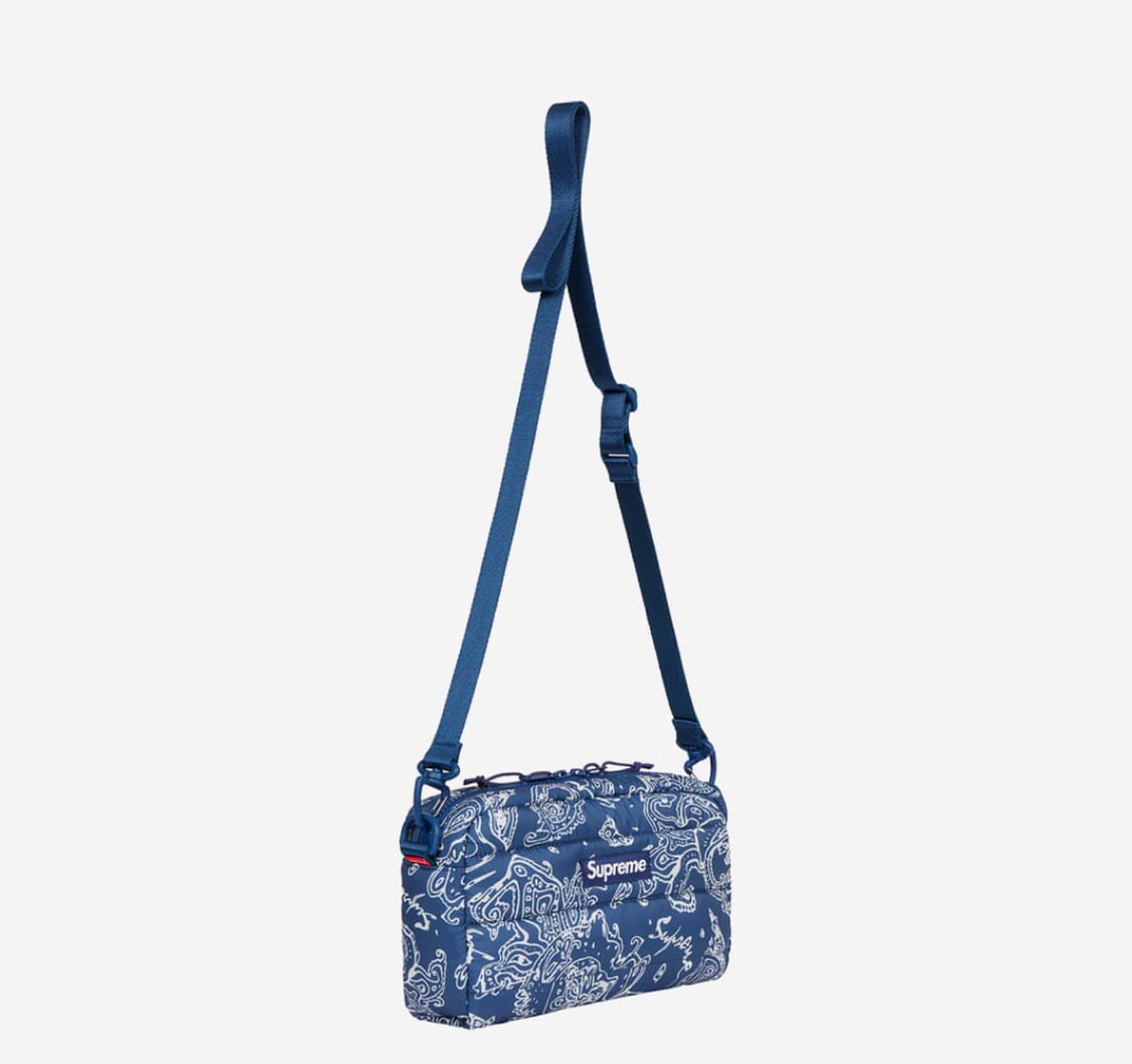 [OS] 슈프림 푸퍼 사이드백 블루 페이즐리  상품이미지1