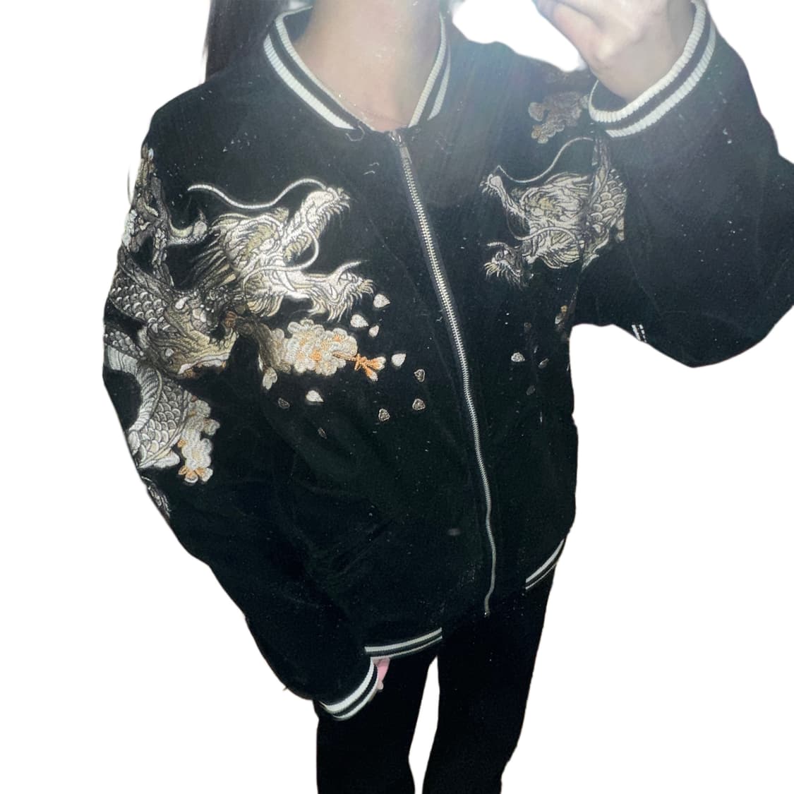 ONI DENIM 벨벳 스카쟌 퀼팅 자켓 (L) 오리엔탈 상품이미지3