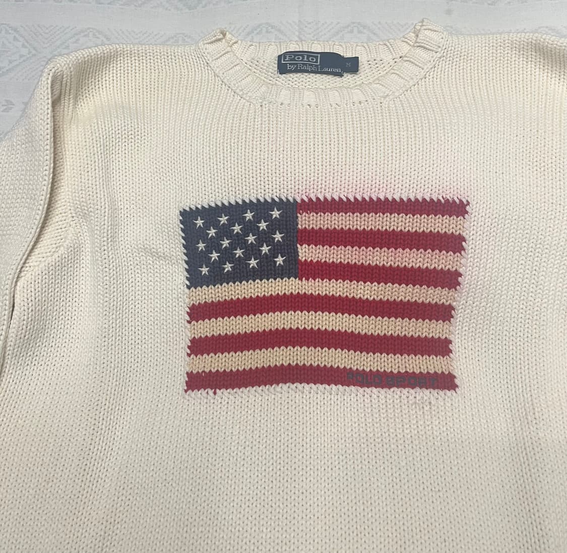 폴로 랄프로렌 성조기 니트 아이보리 상품이미지4