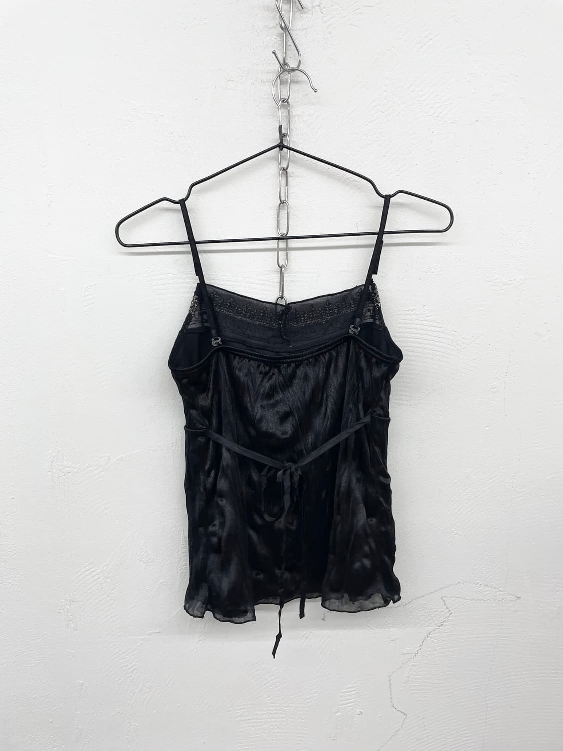 블랙 링클 비즈 탑 상품이미지7