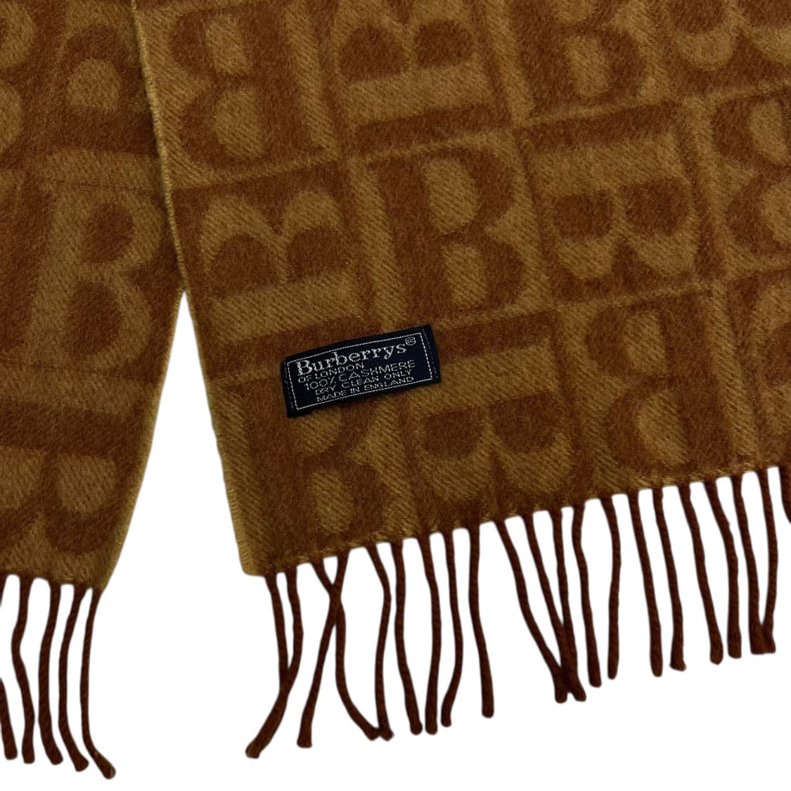 버버리 로고 베이지 캐시미어 머플러 상품이미지5