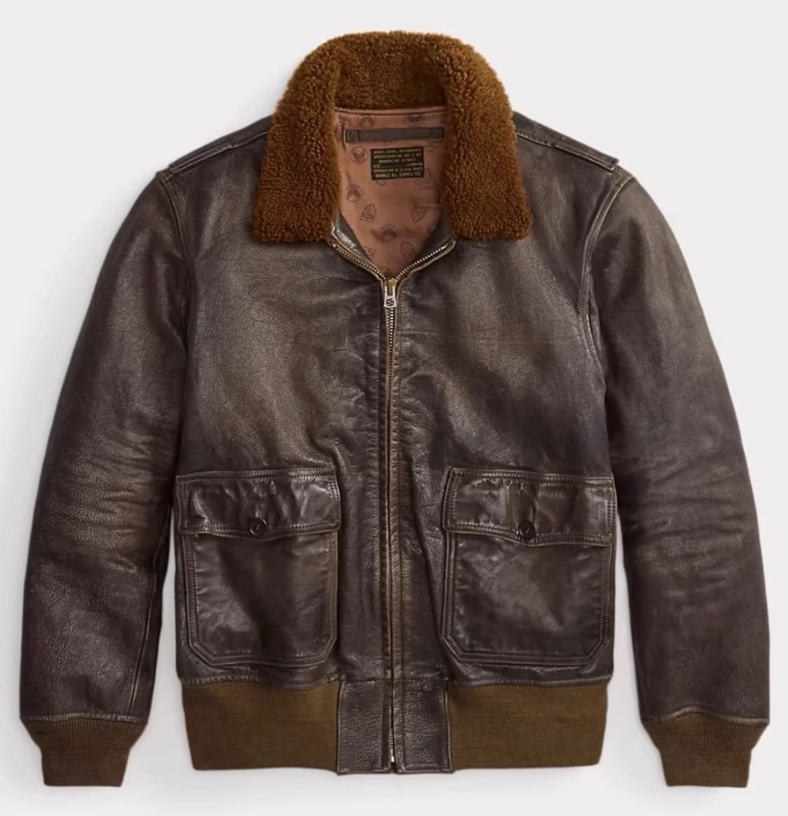 Rrl 26 시어링 칼라 레더자켓 상품이미지1