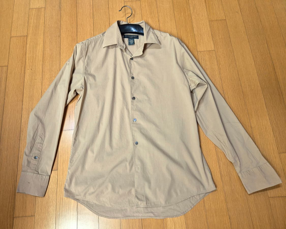 바나나 리퍼블릭 베이지 코튼 셔츠 상품이미지1