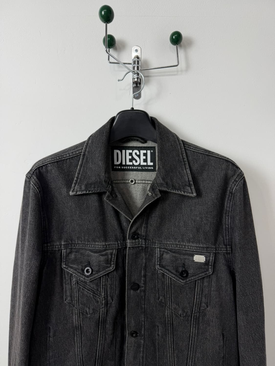 디젤 흑청 데님 트러커 자켓  상품이미지2