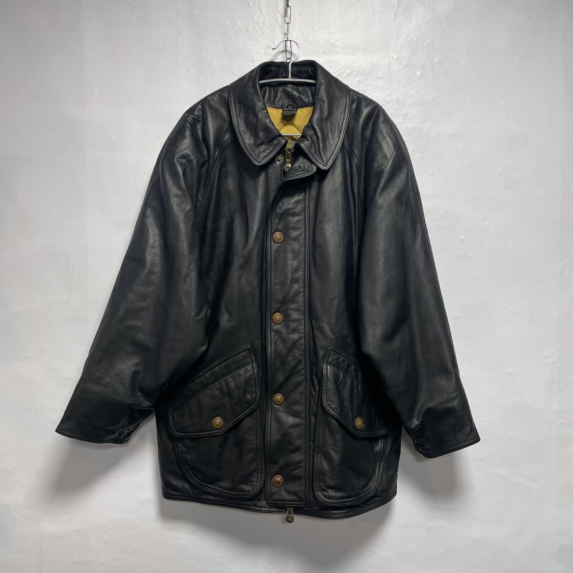 90~00s 이탈리아 빈티지 레더 자켓 상품이미지1