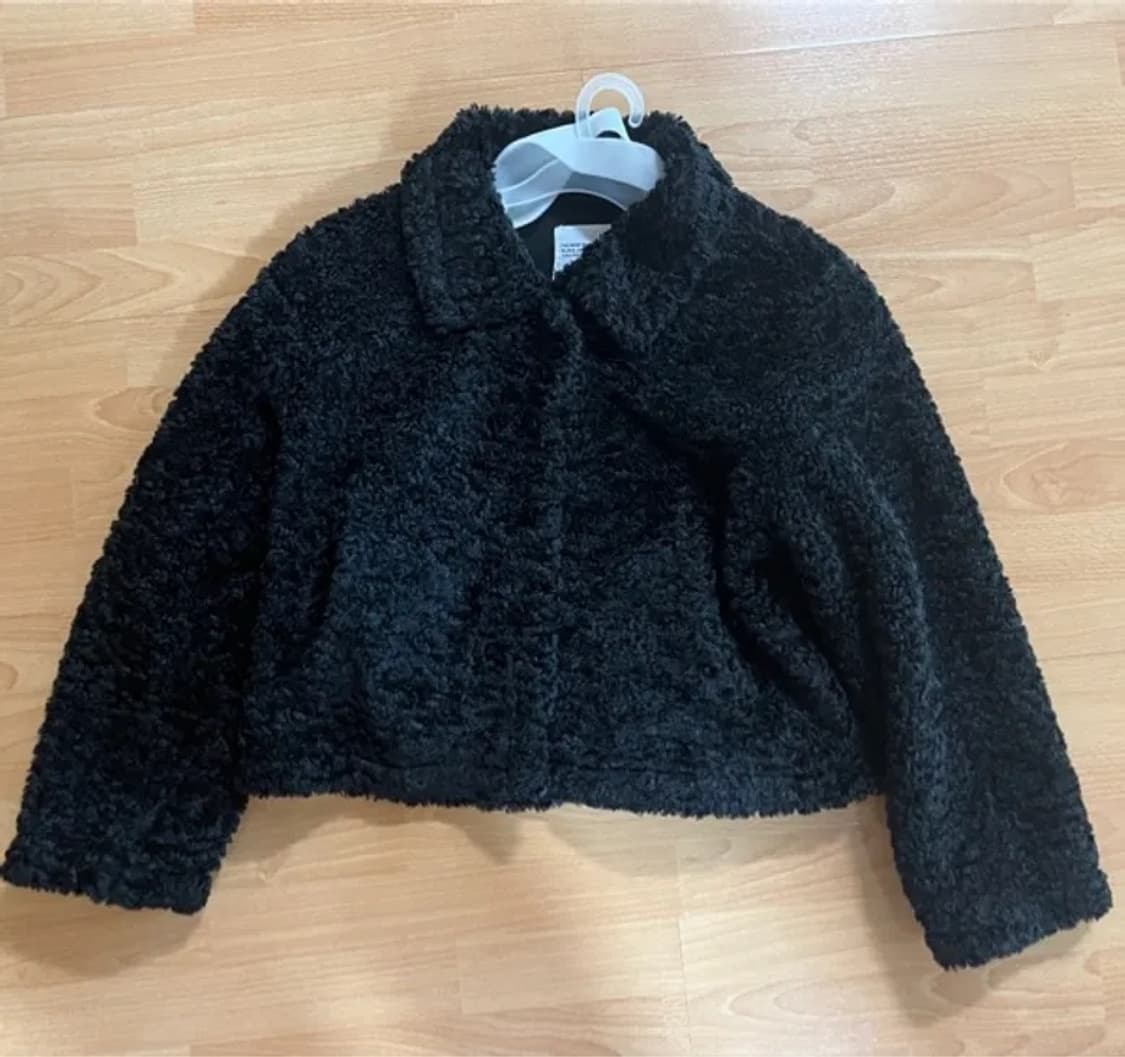 썸플레이스 퍼 플리스 숏 무스탕 자켓 점퍼 [블랙] 상품이미지5