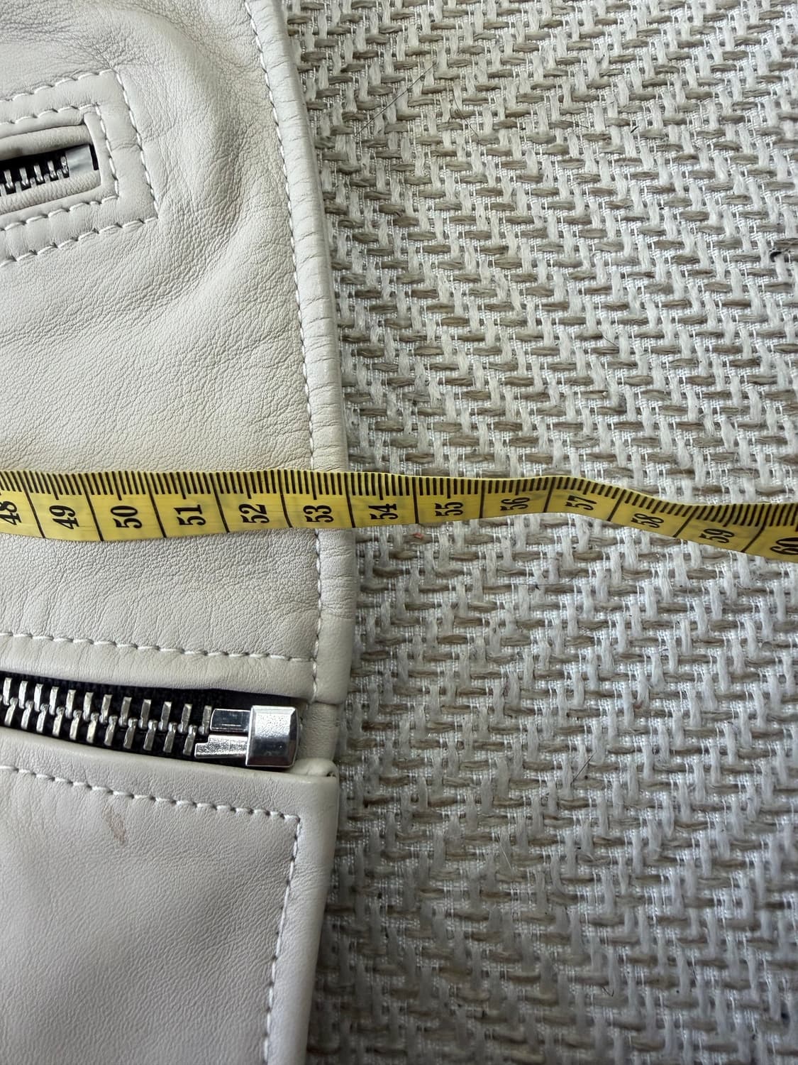 정품) 올세인츠 여성 아이보리 레더 라이더 자켓 36 상품이미지10