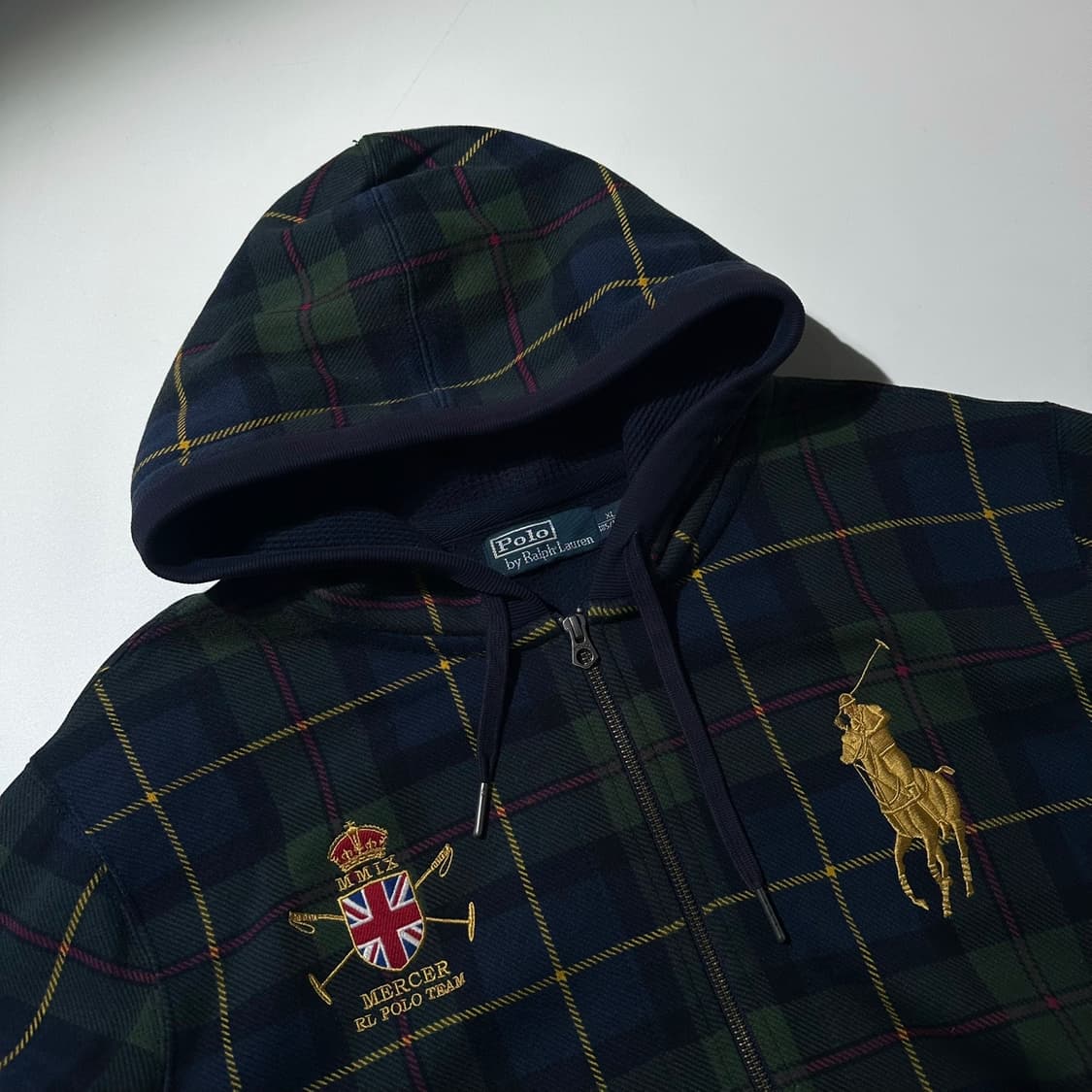 폴로 랄프로렌 빅포니 블랙와치 타탄체크 써멀 후드집업 상품이미지4