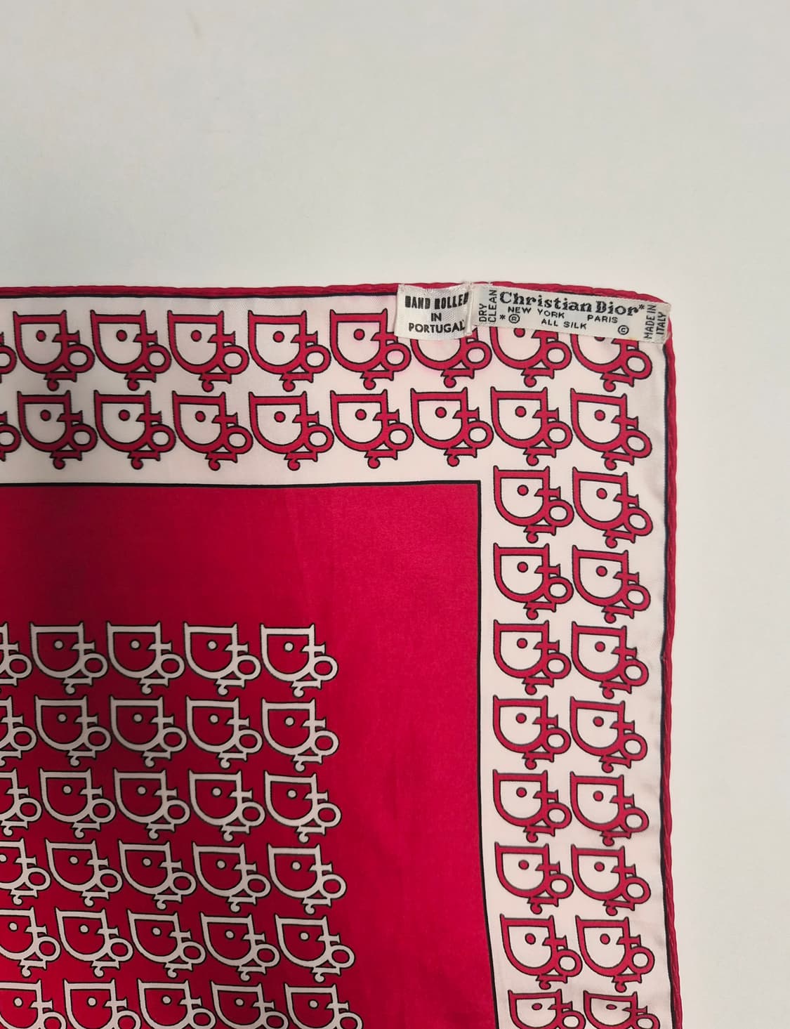 디올 오블리크 레드 실크 스카프 머플러 상품이미지5