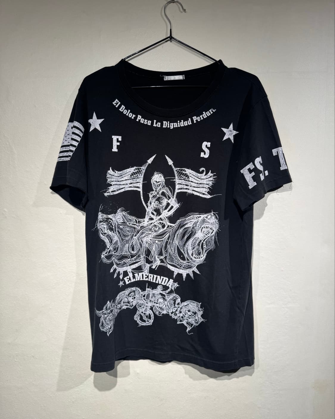ANGEL PRINT BLACK T-shirts   상품이미지1